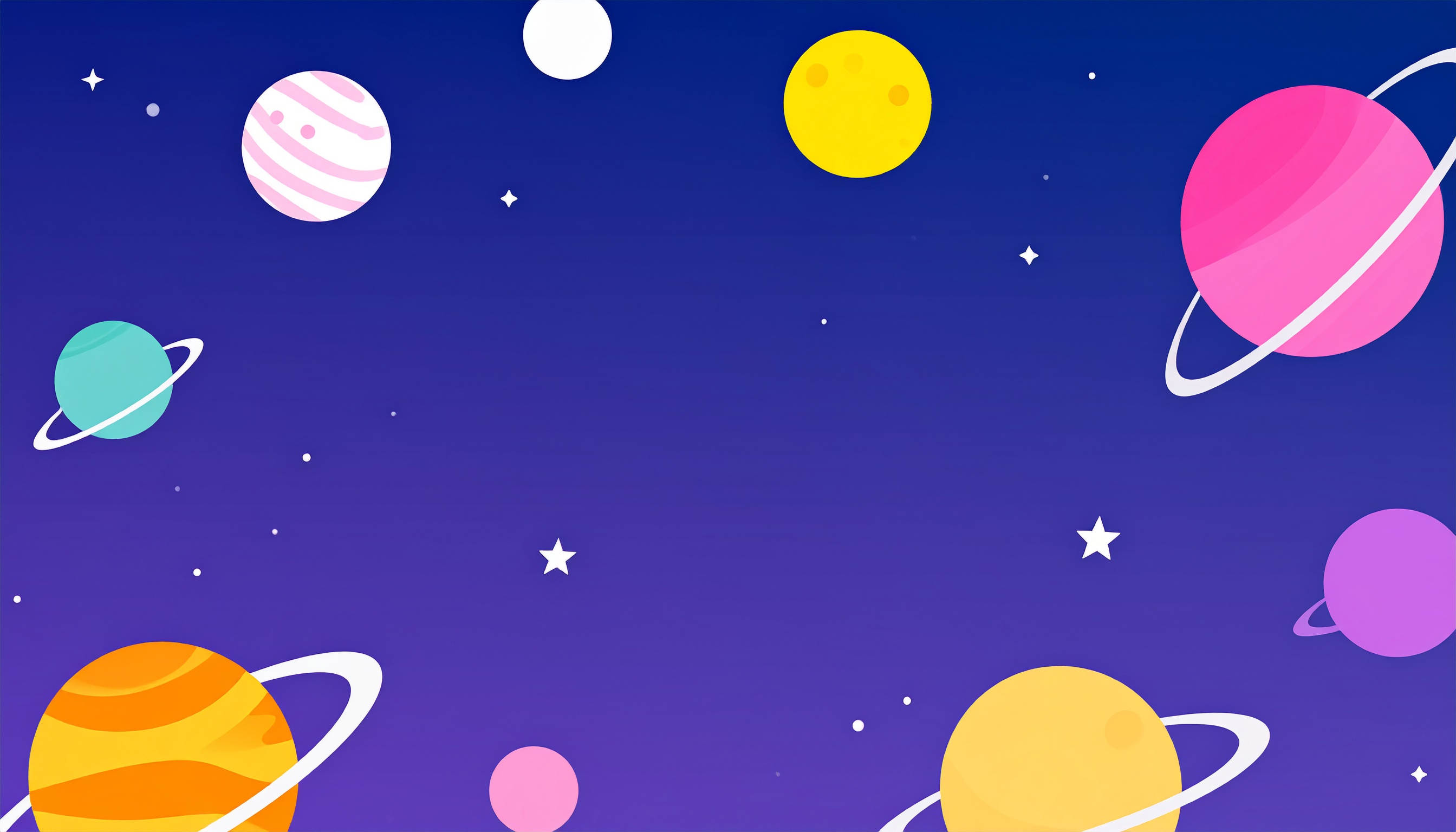 宇宙の可愛い背景イラスト