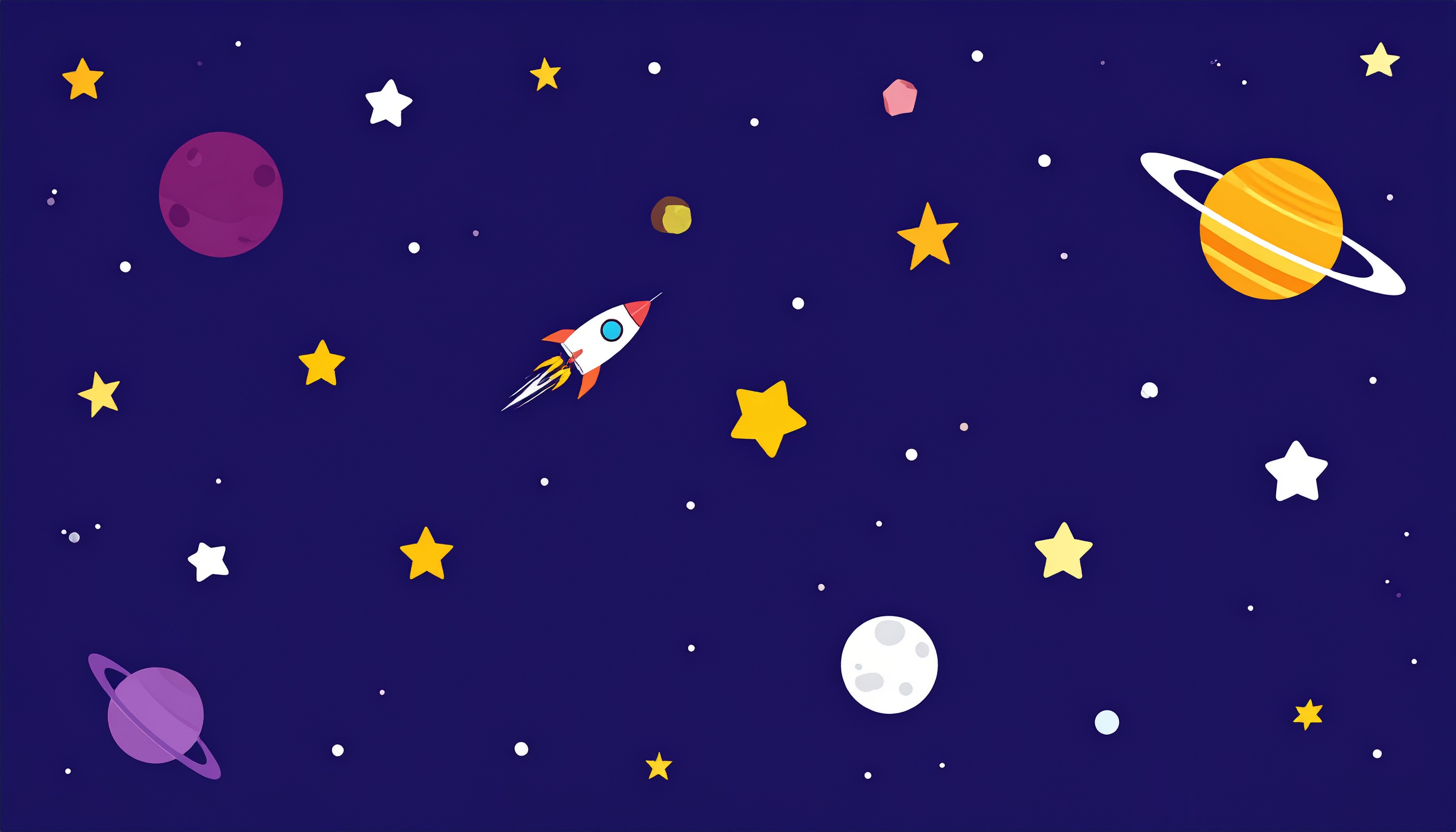 宇宙とロケットの簡単な背景フリー素材