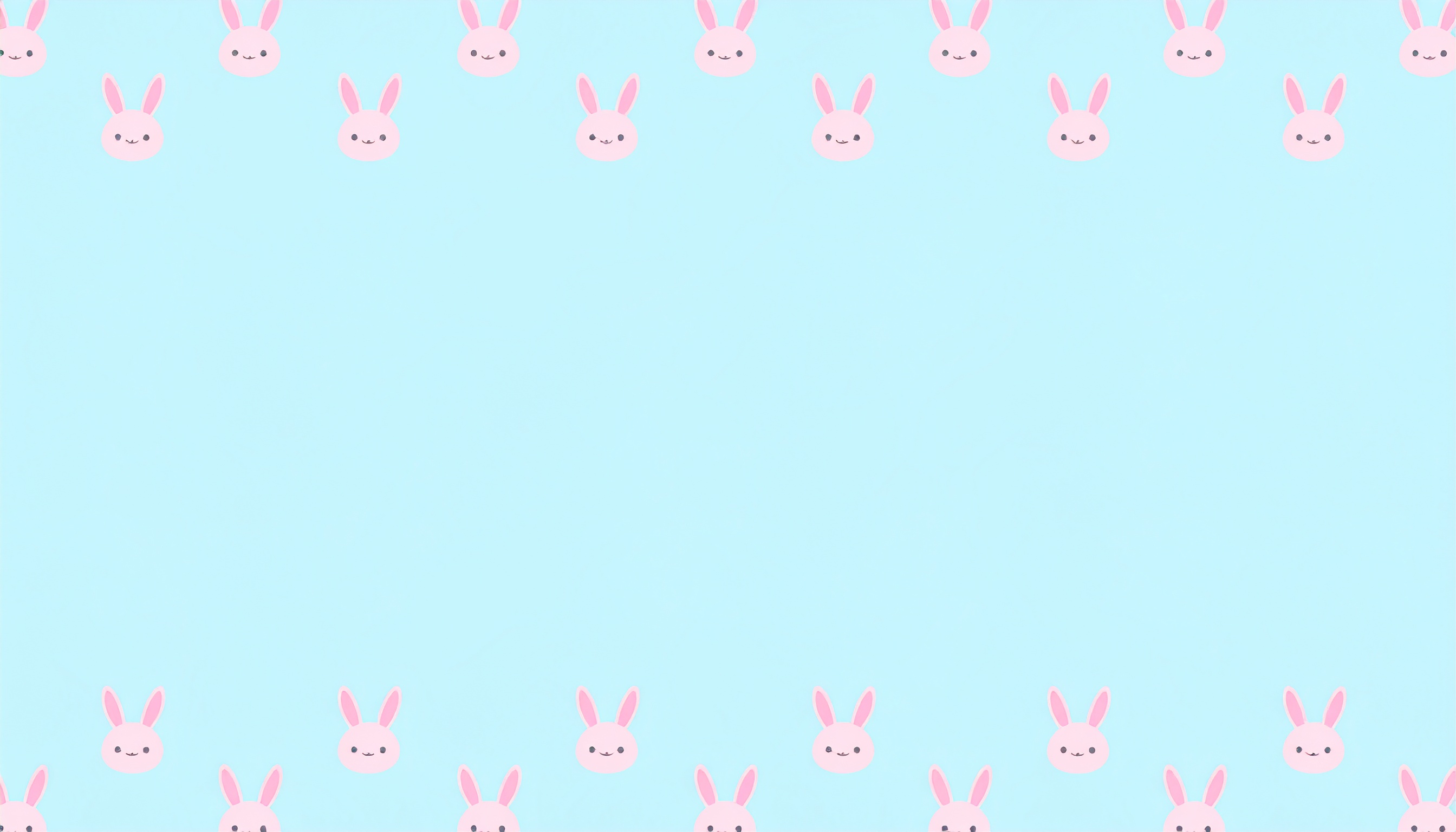 ウサギのシンプルな背景イラスト（水色）