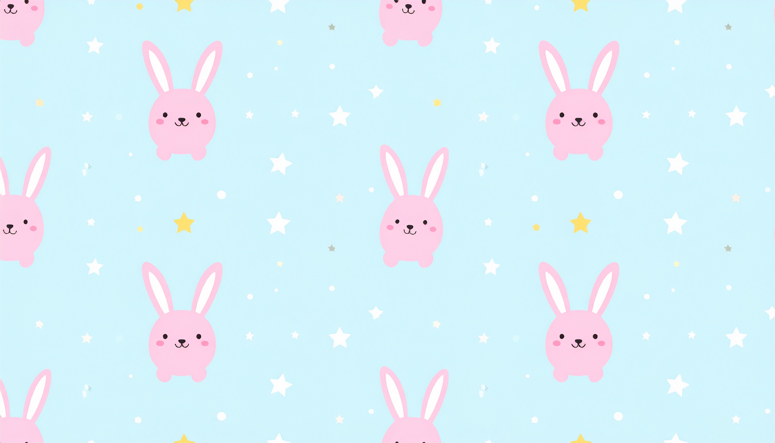 うさぎがかわいい背景素材（水色）