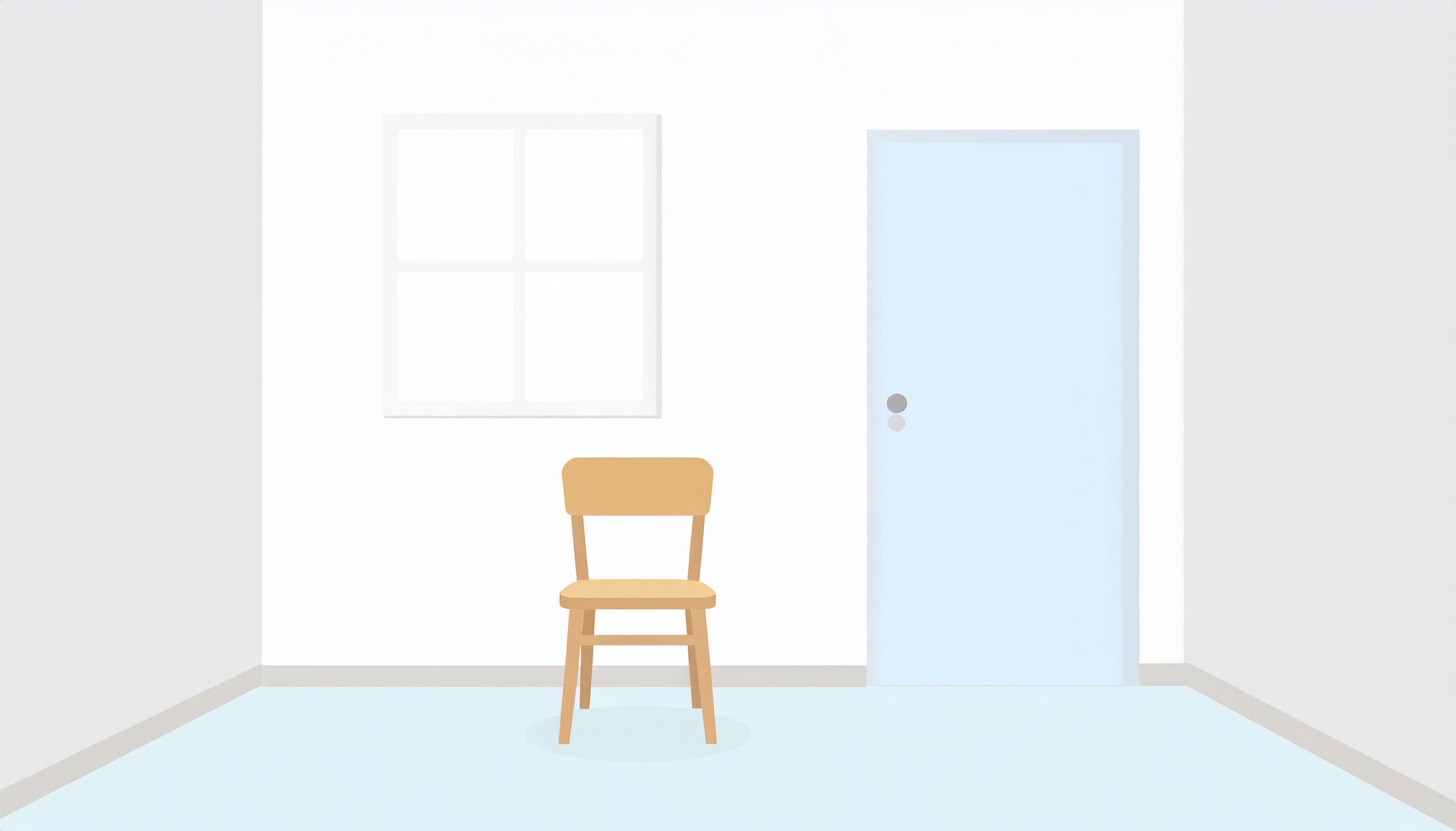 白い部屋の簡単な背景イラスト