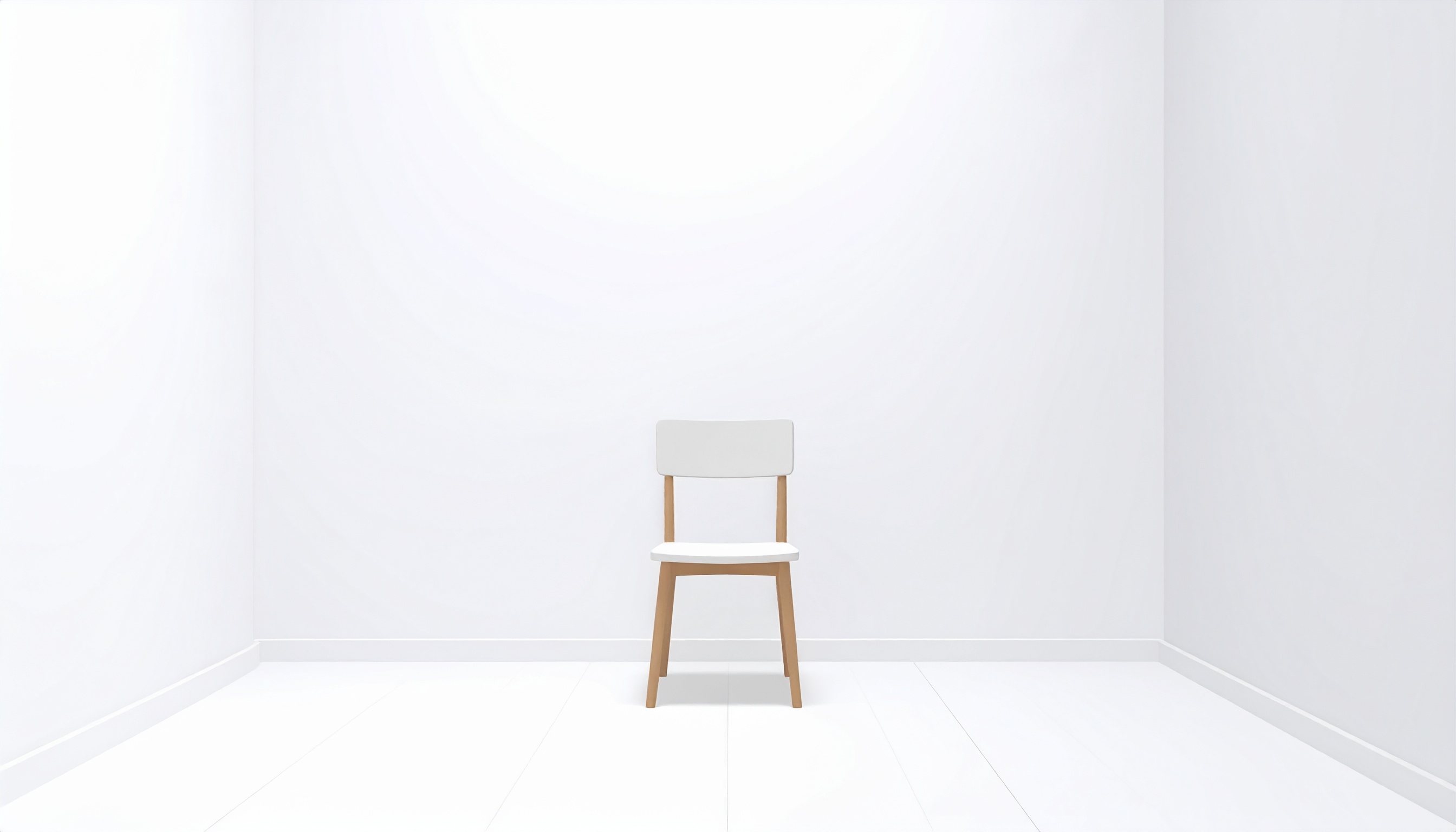 白い部屋にイスがある背景フリー素材