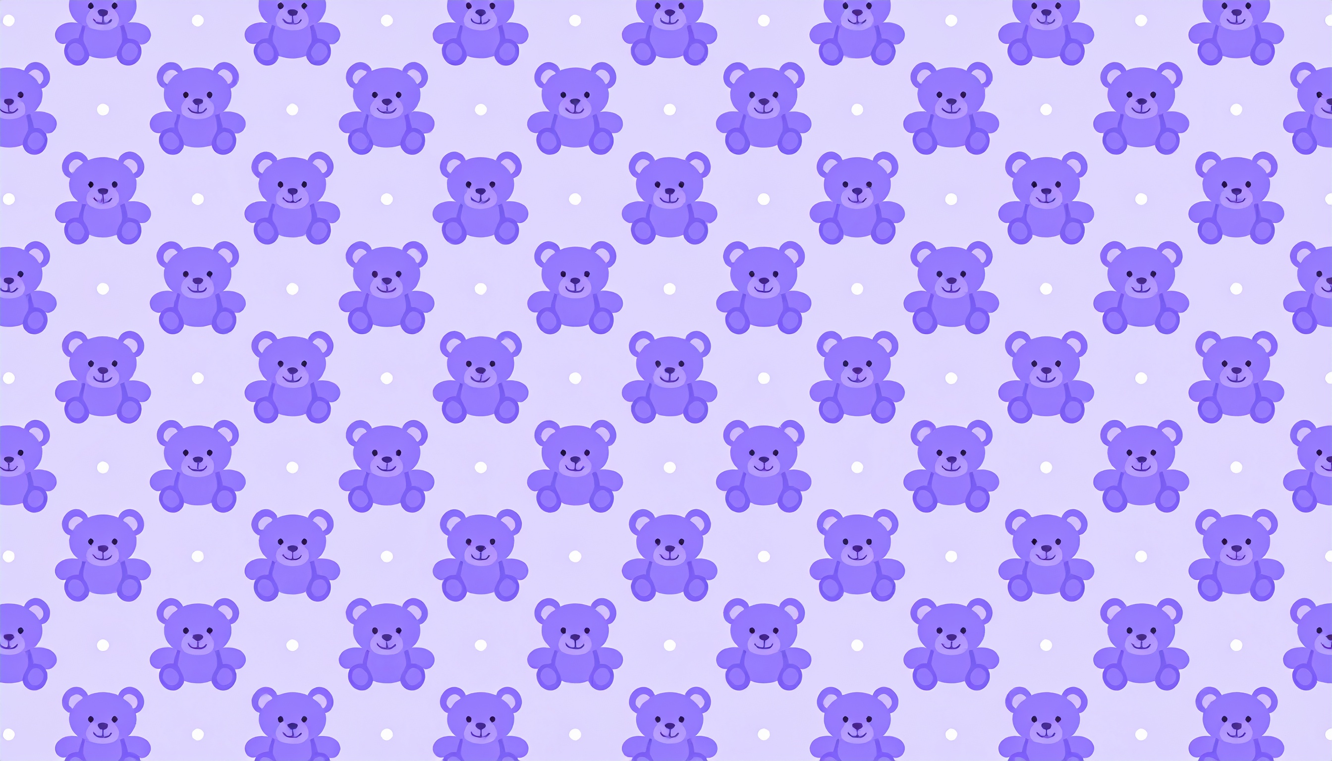 病みかわいい紫のくまのパターン背景イラスト