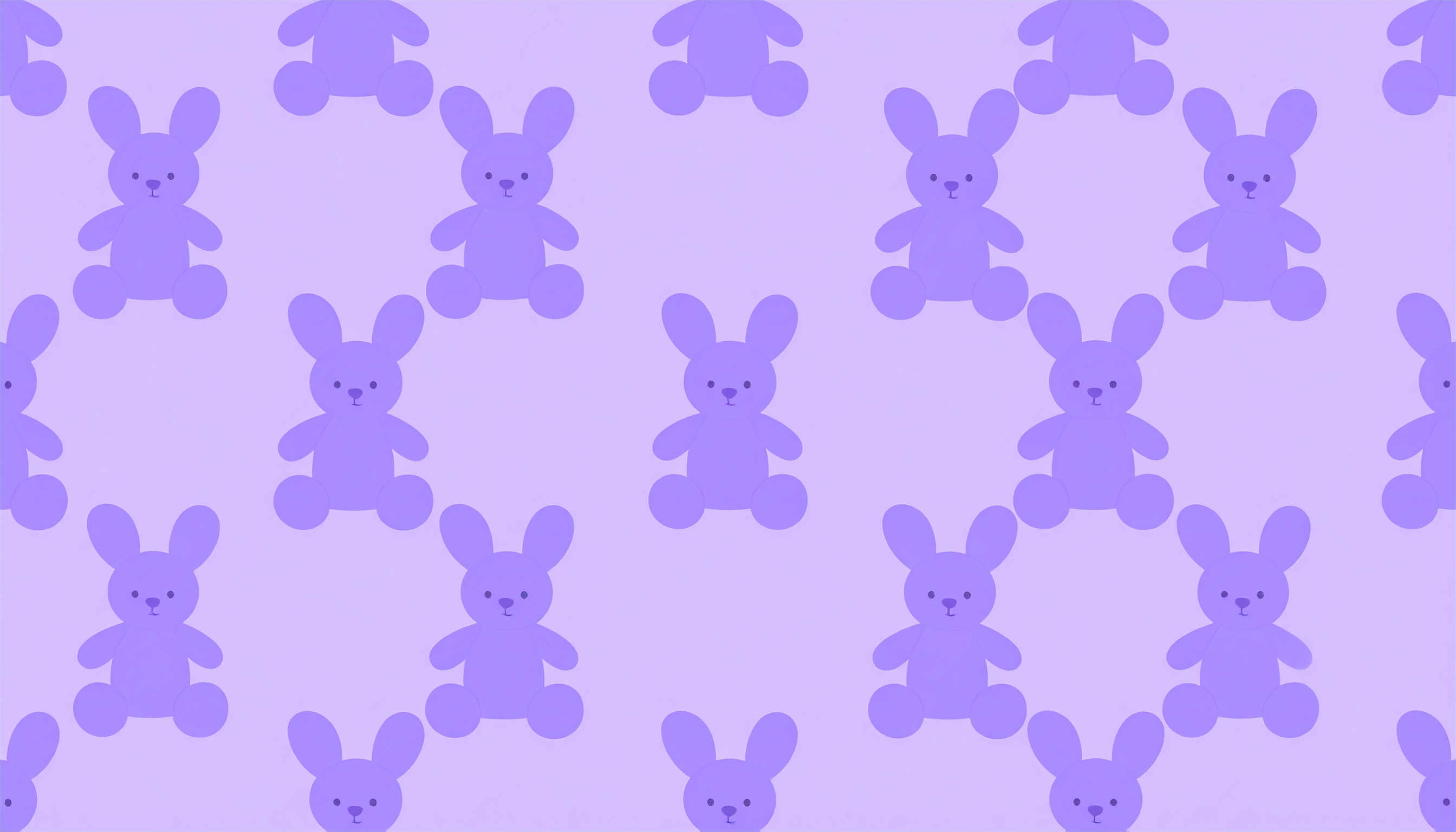 病みかわいいパープルのうさぎのパターン背景イラスト