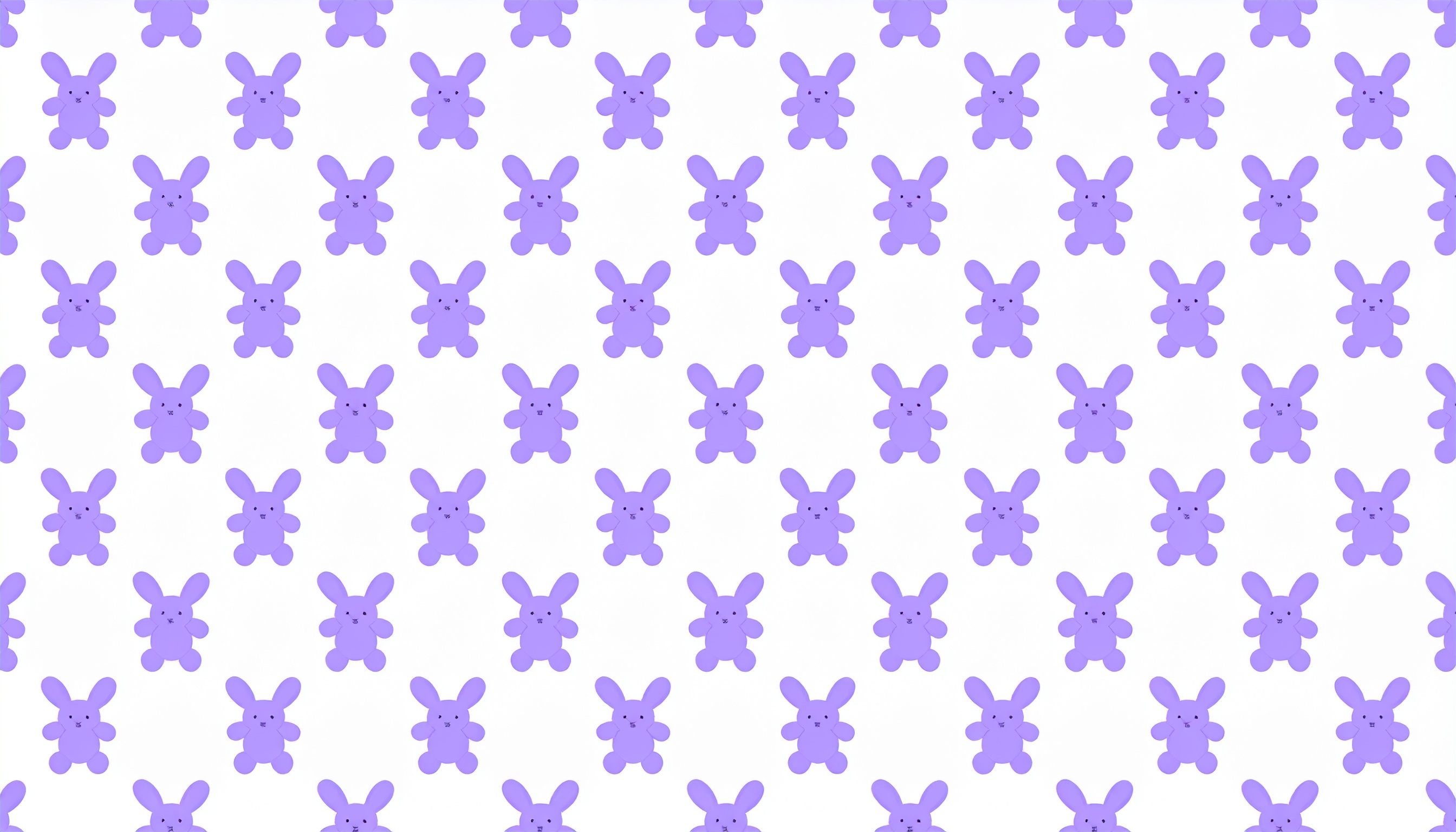 病みかわいい紫のうさぎのパターン白背景イラスト