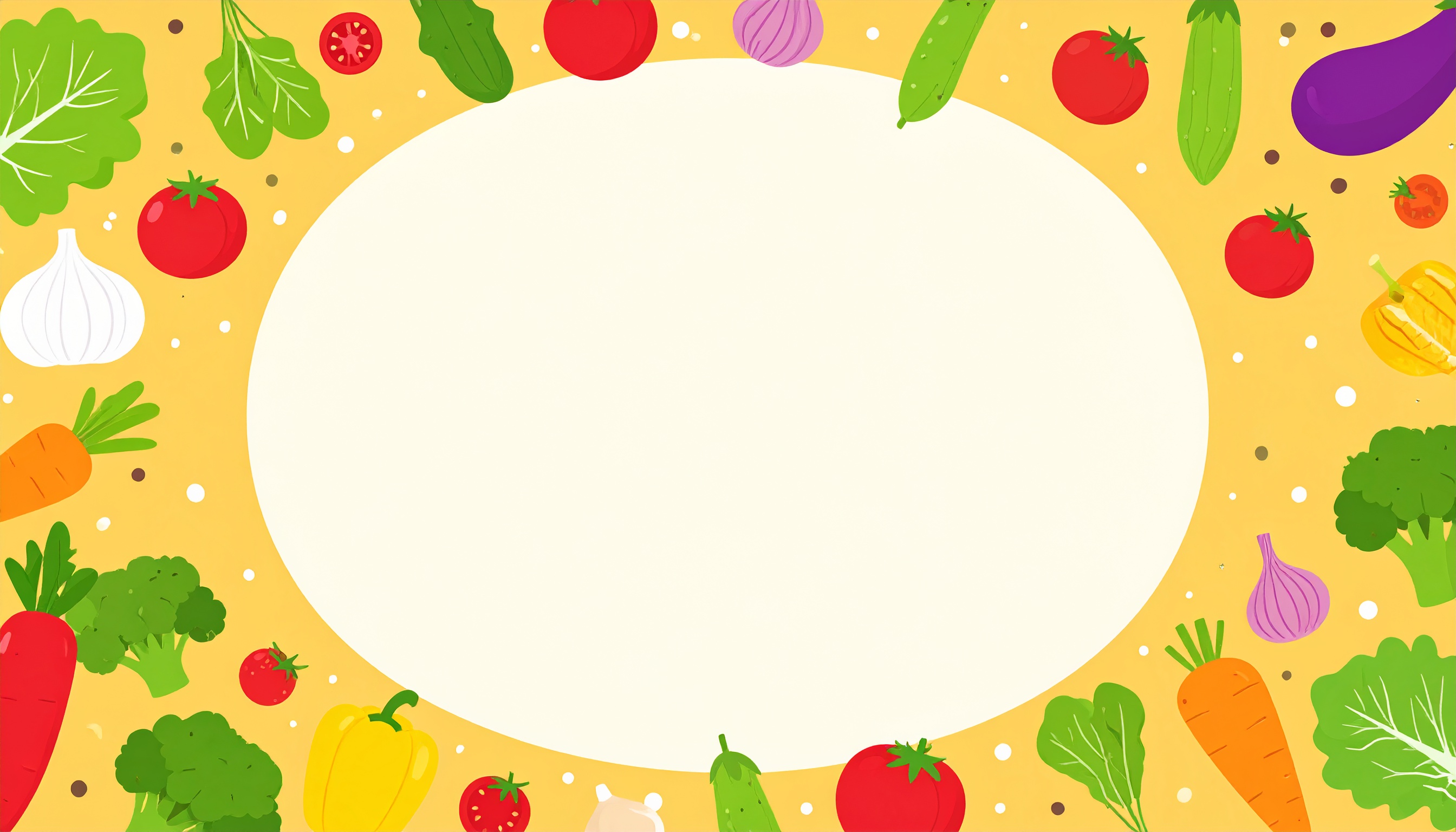 野菜のフレーム風背景イラスト