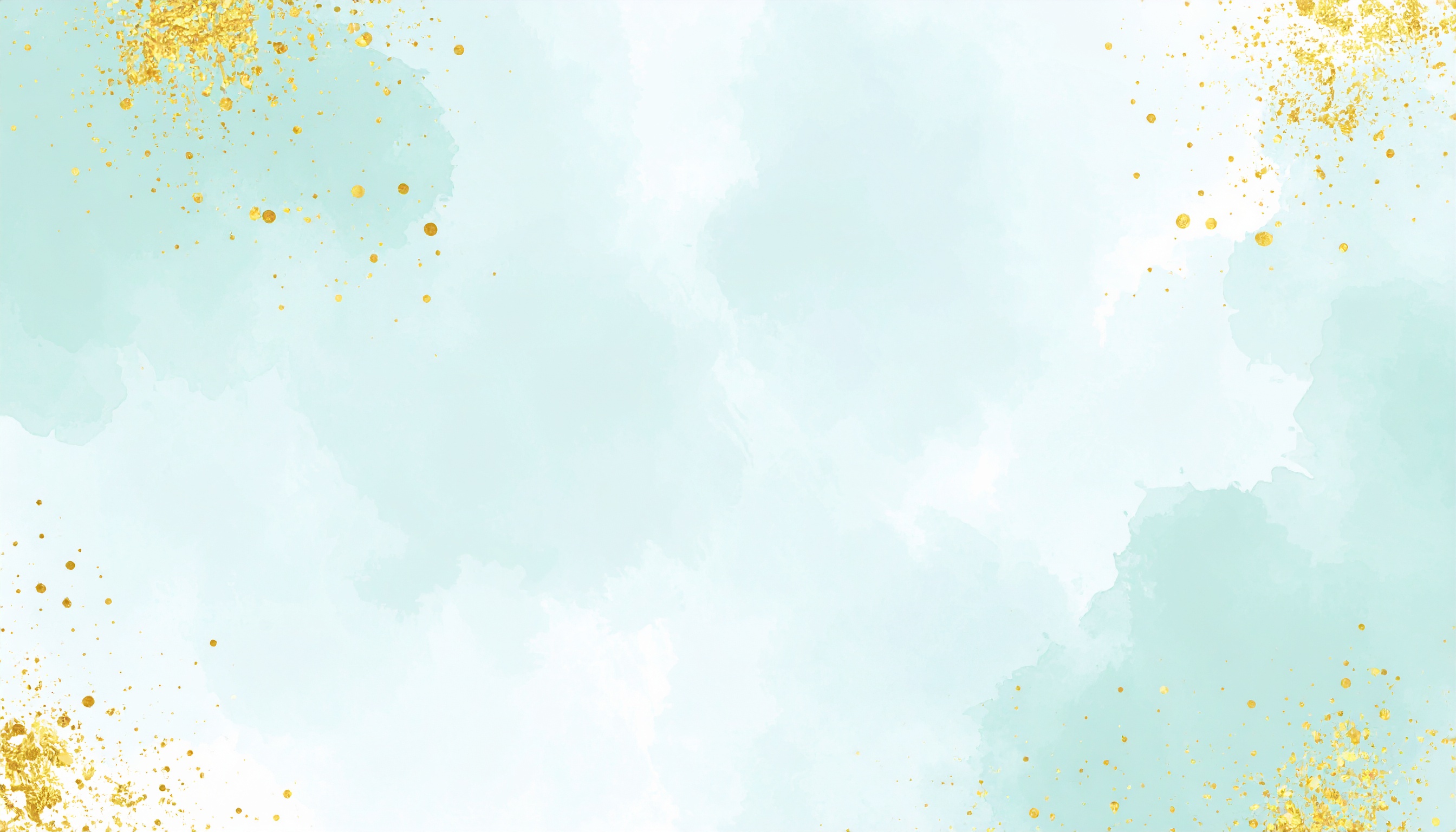 淡い水彩の金粉がおしゃれな背景イラスト（緑色）