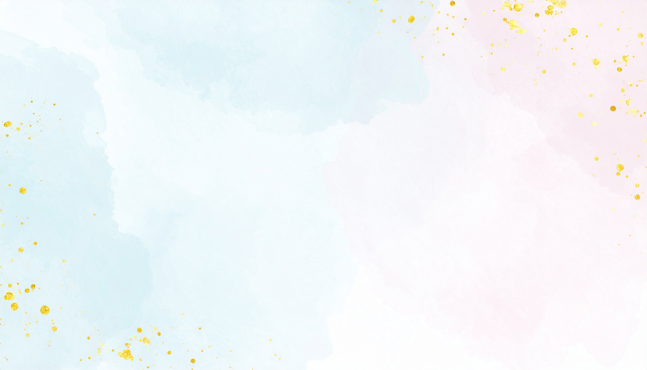 淡い水彩の金粉がおしゃれな背景イラスト（水色ピンク）