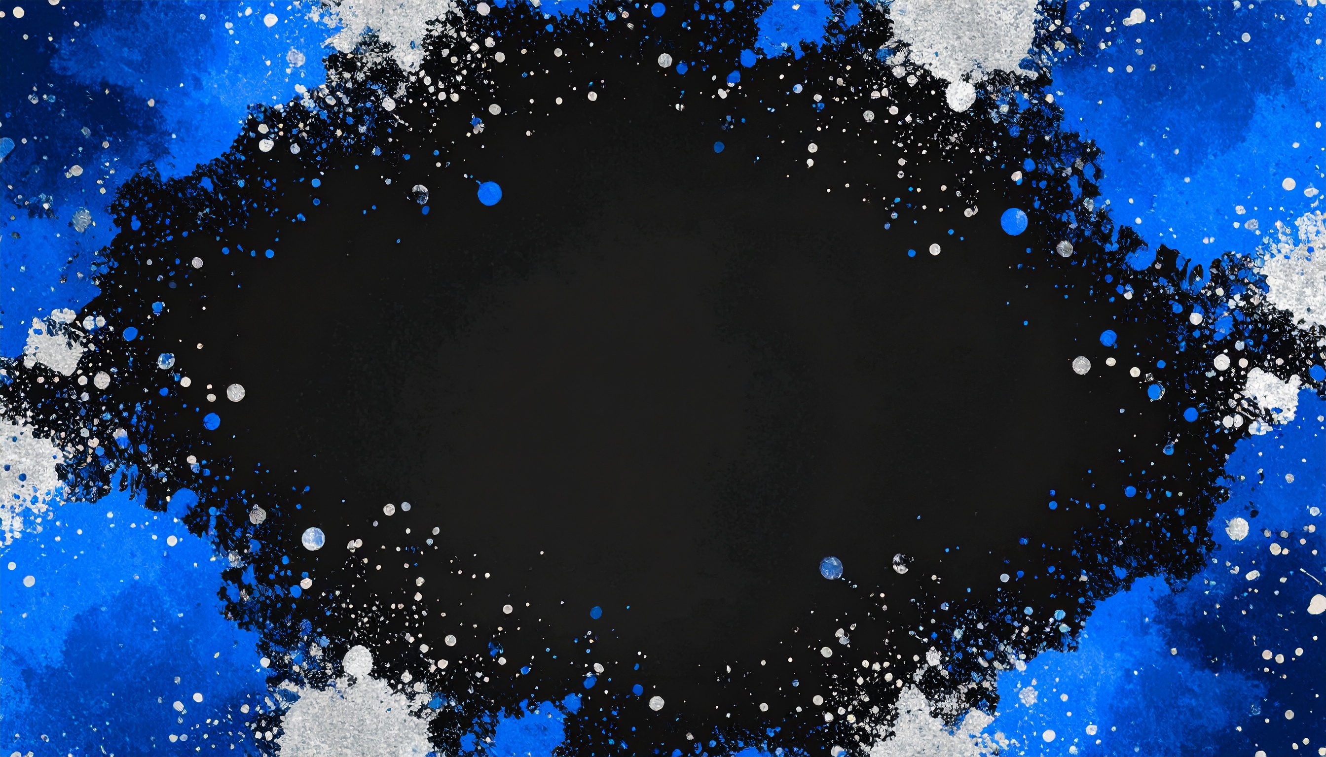 青と銀のペンキのかっこいい背景イラスト