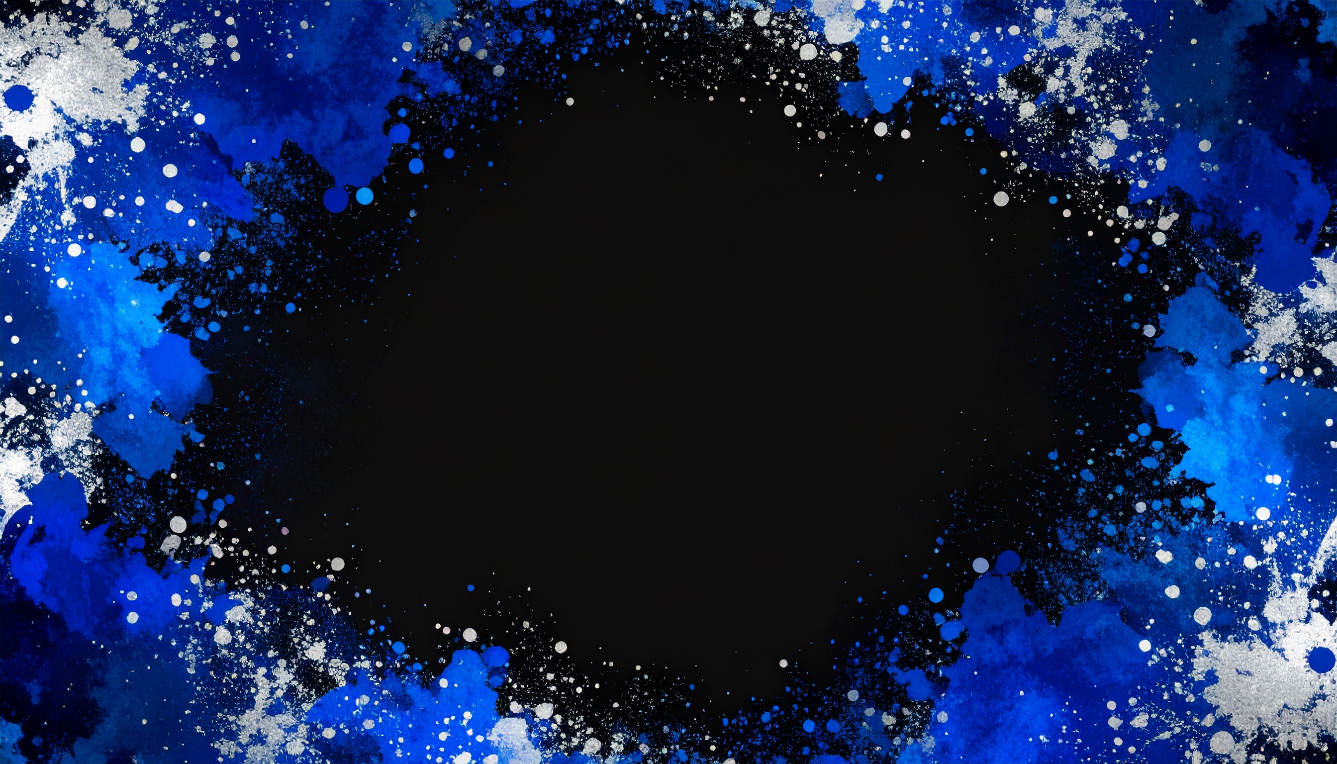 青と銀のペンキのかっこいい背景イラスト