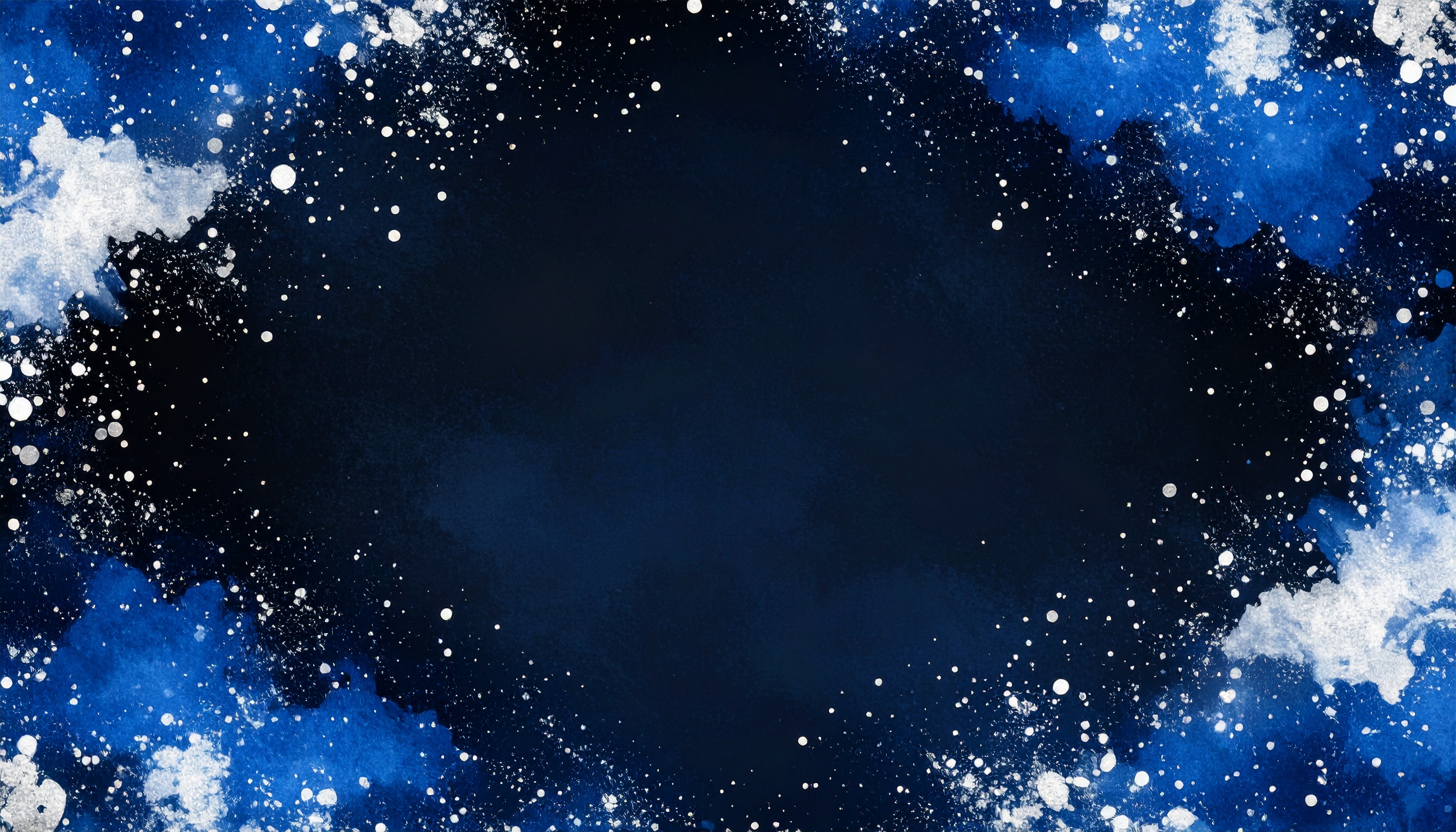 青と銀のおしゃれな黒色水彩背景画像