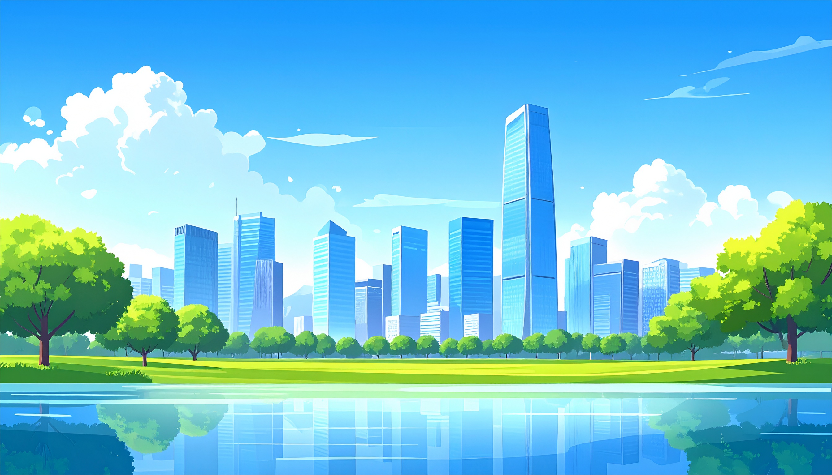 高層ビルの背景フリー素材
