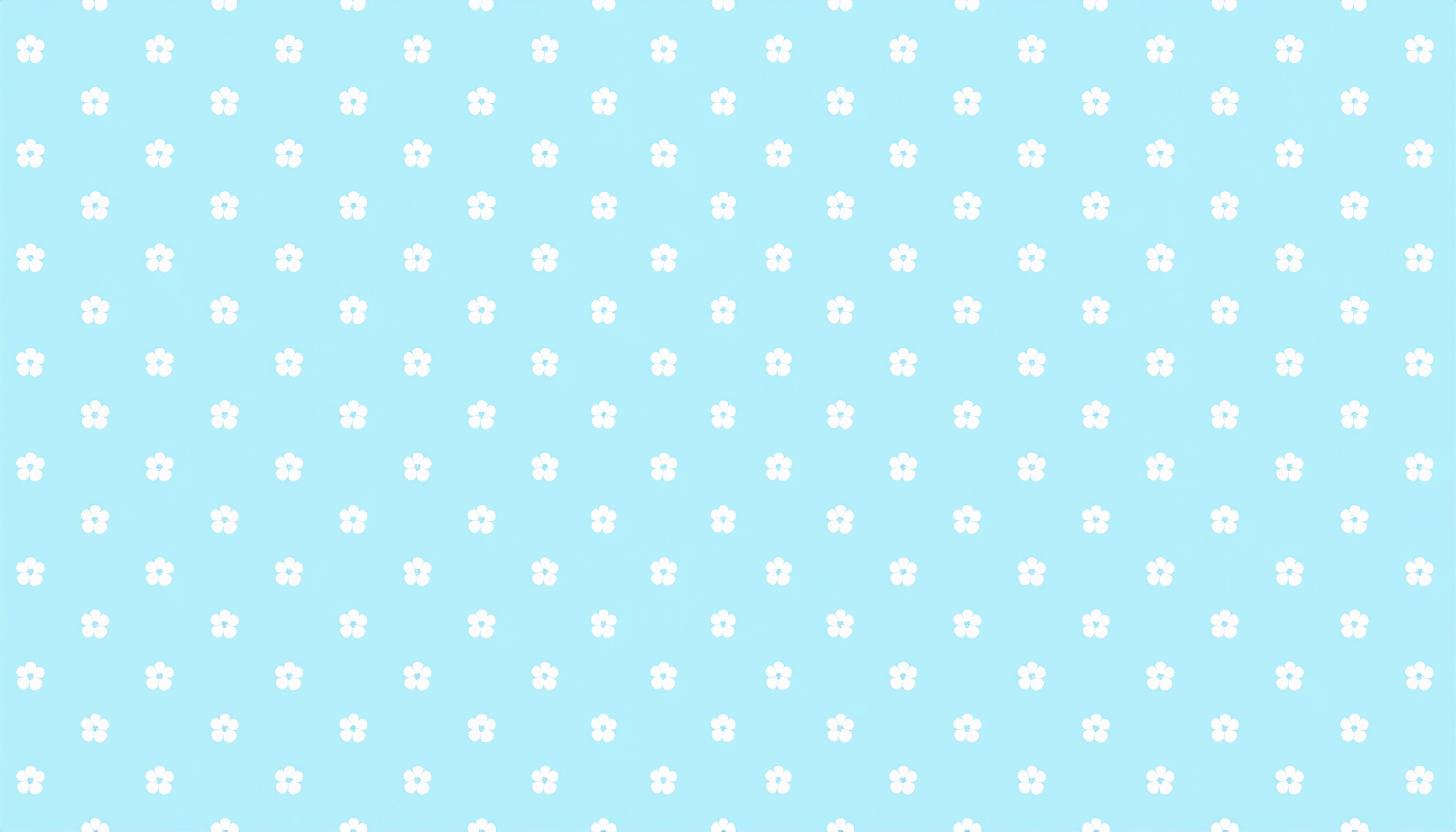 花の水色のパターン背景イラスト