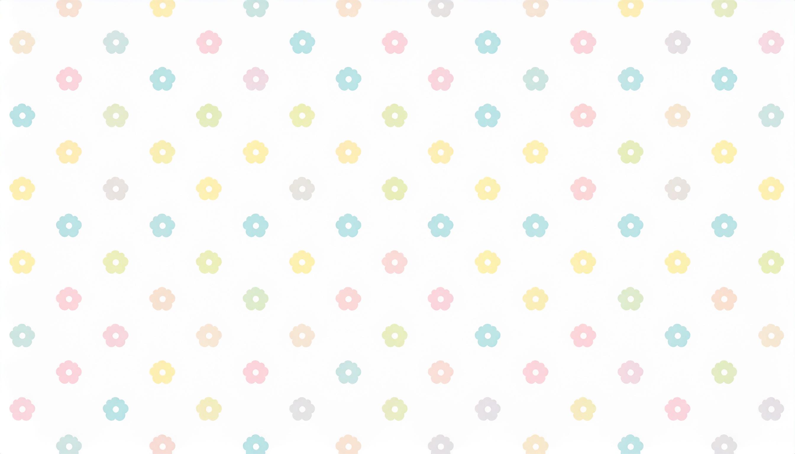 パステルカラーの花のかわいいパターン背景イラスト