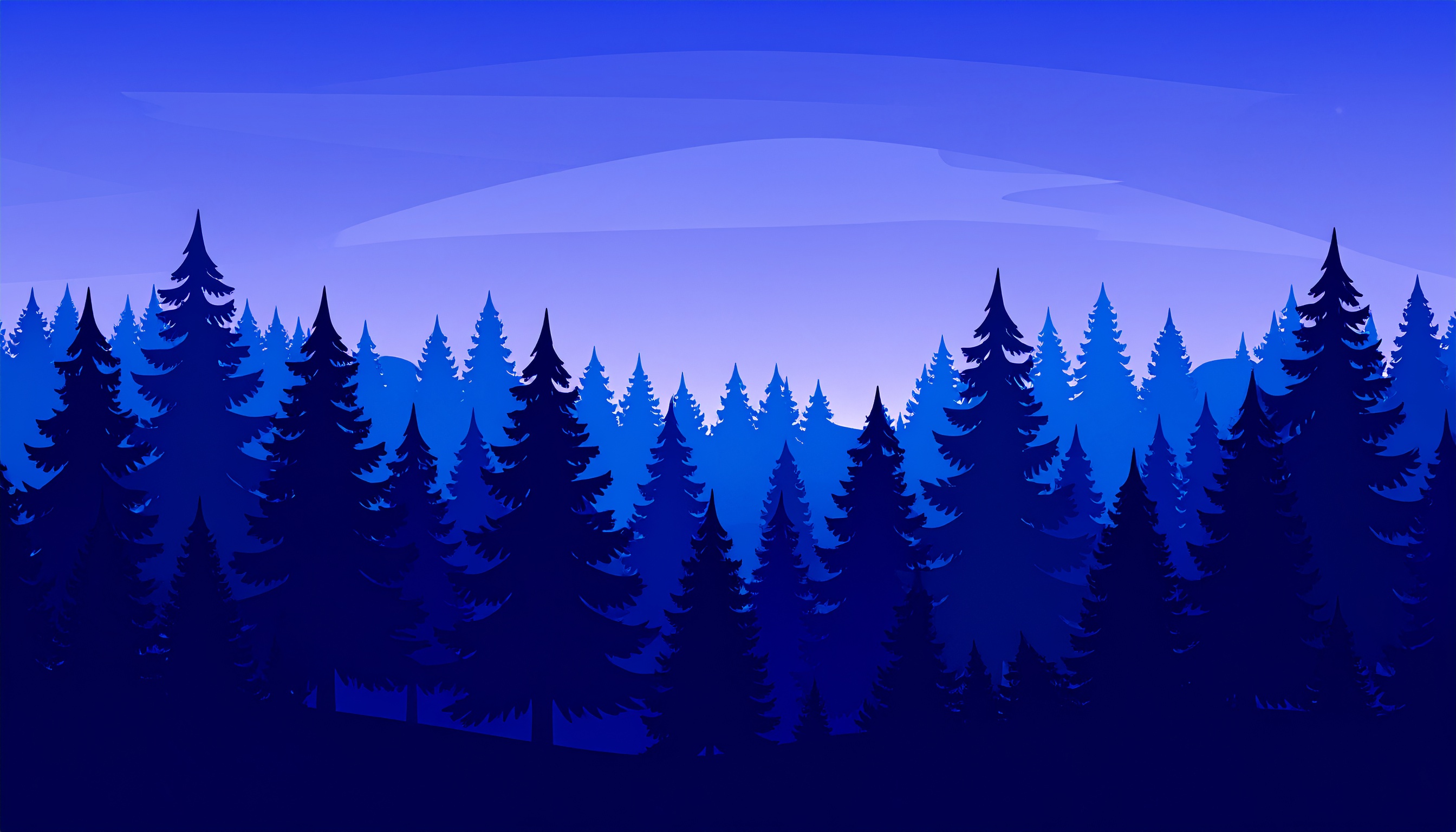 夜の森のシンプルな背景イラスト