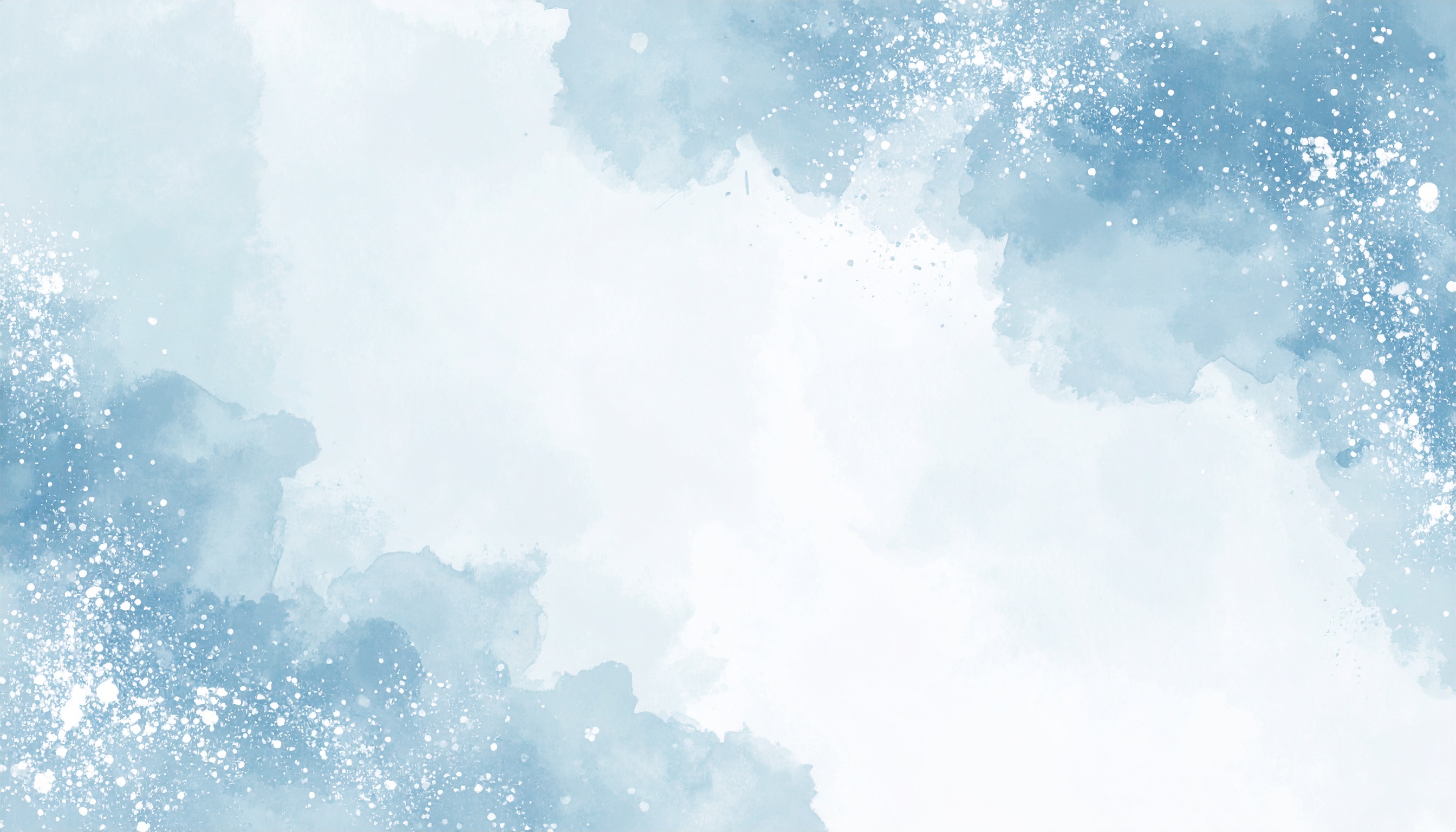 儚いくすんだ青色の水彩背景イラスト