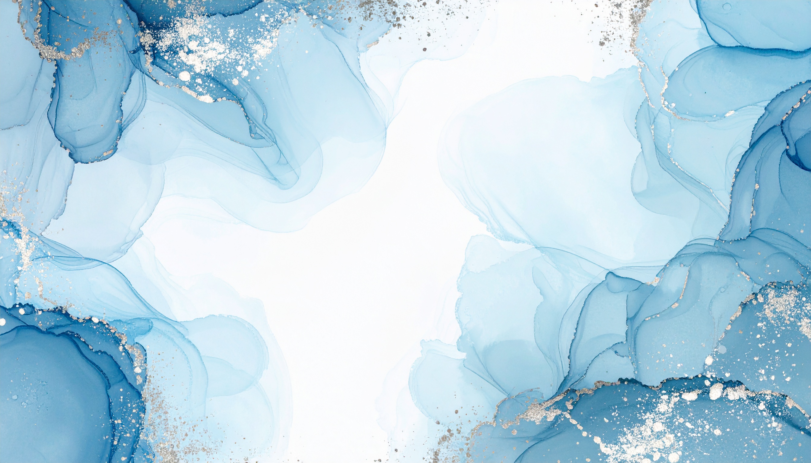 儚い水色の水彩背景イラスト