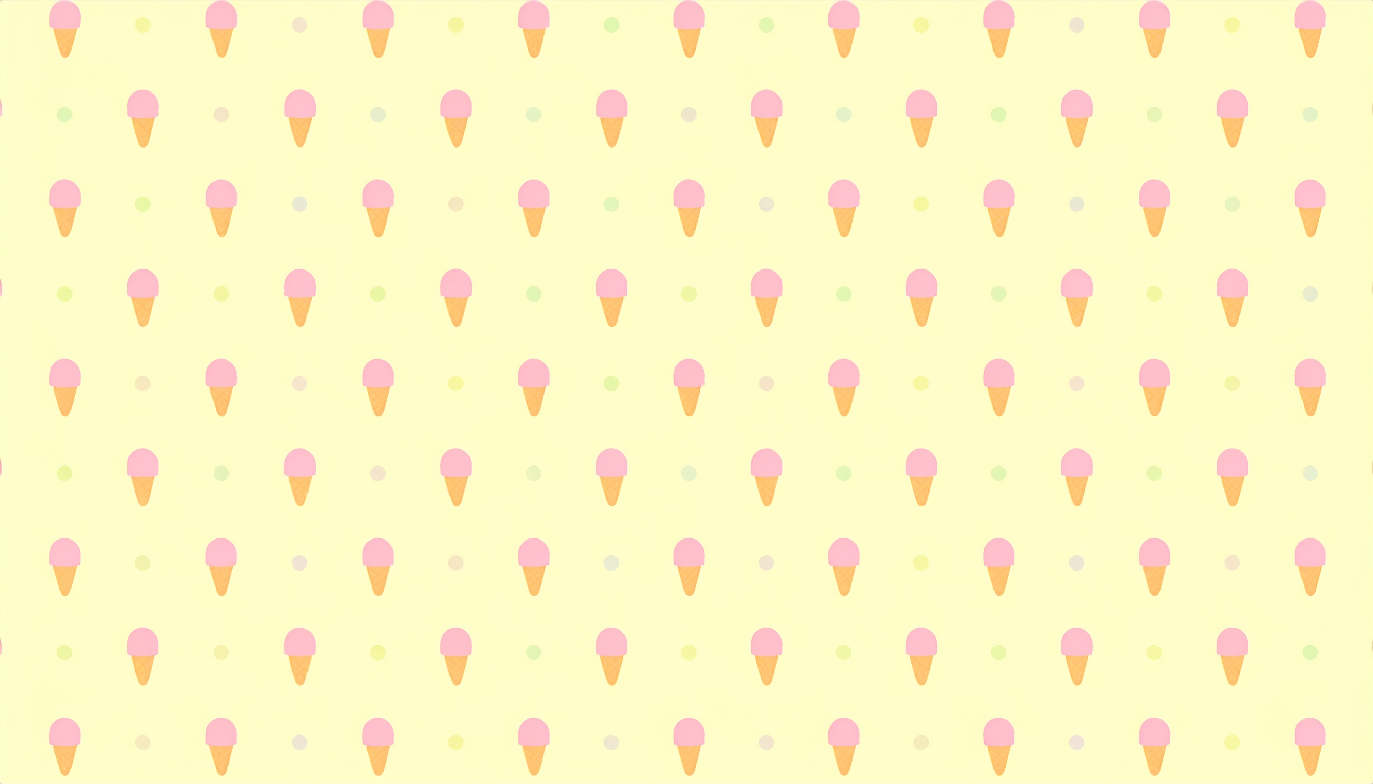 いちごアイスの量産型背景イラスト（黄色）