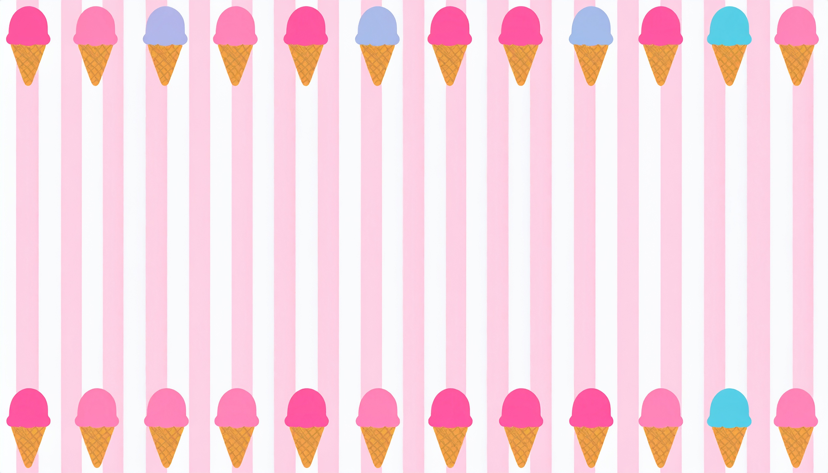 アイスのピンクボーダー背景イラスト