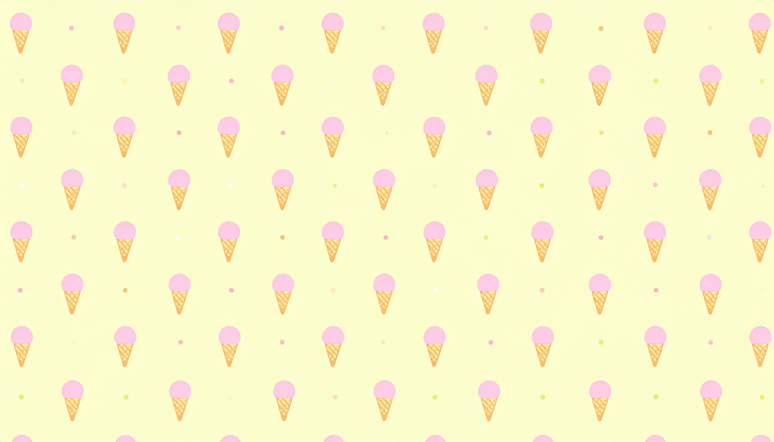 アイスクリームの量産型背景イラスト（黄色）