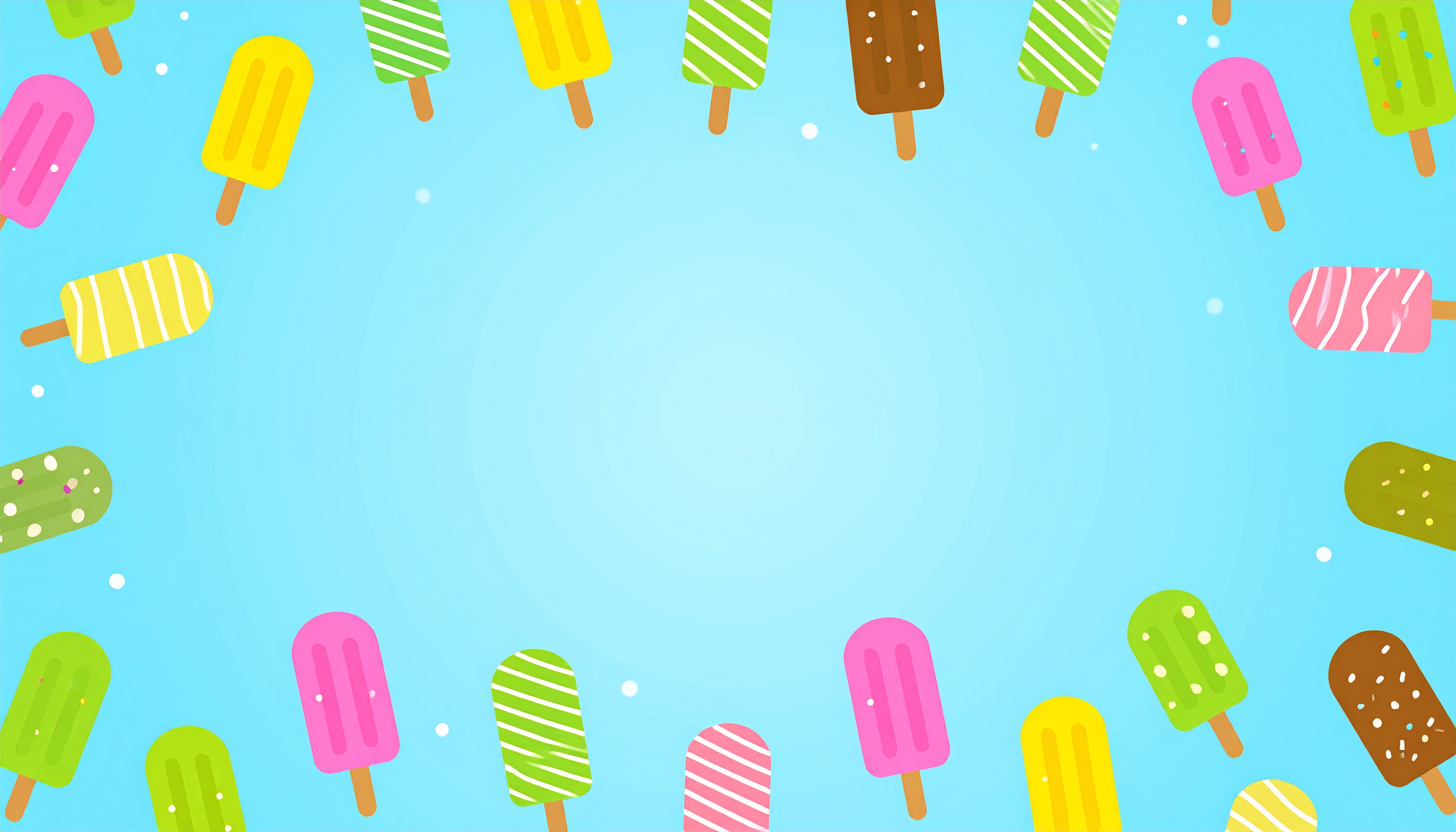 アイスキャンデーの背景イラスト（水色）