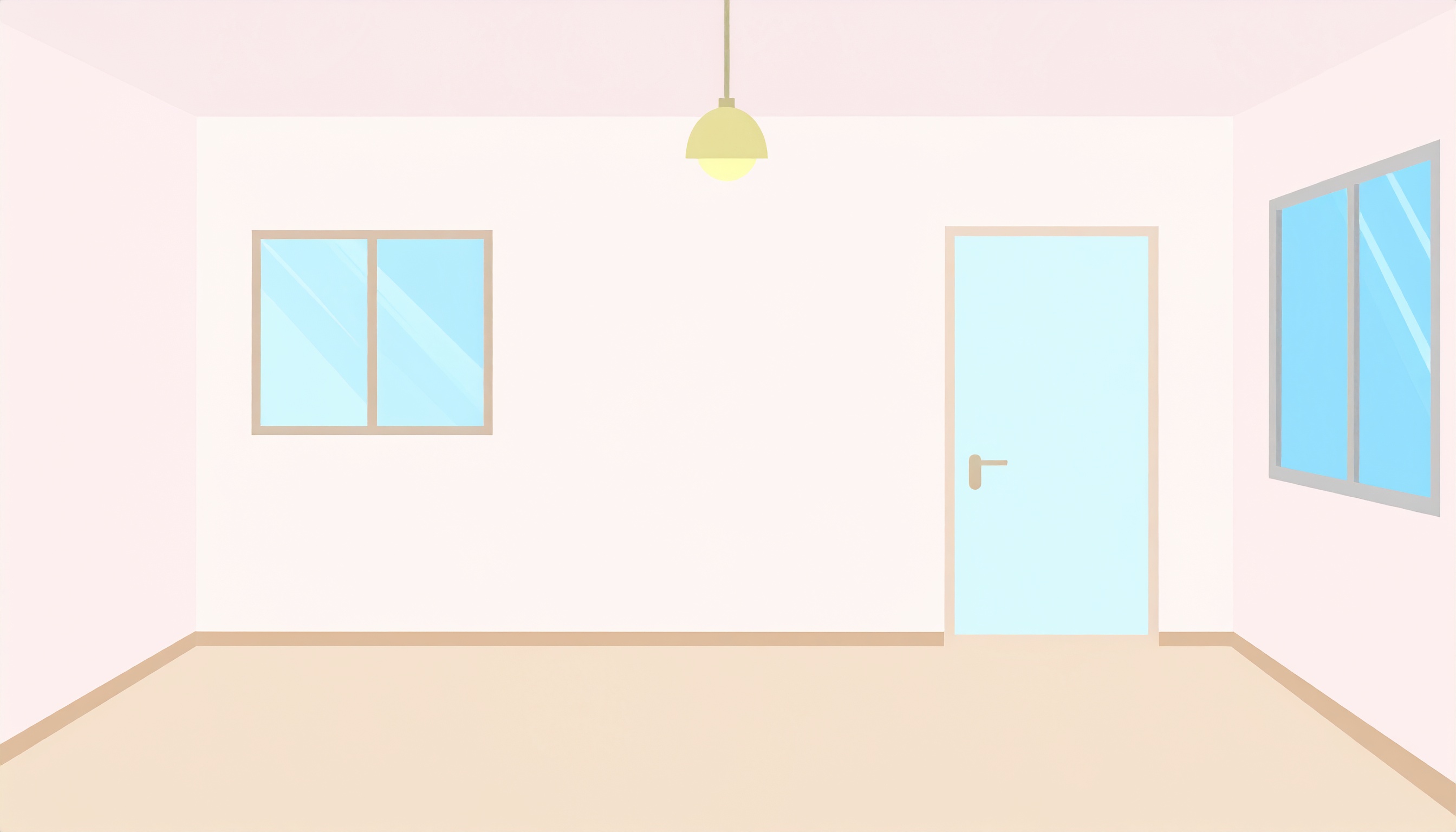 一人暮らしの何もない部屋の背景イラスト