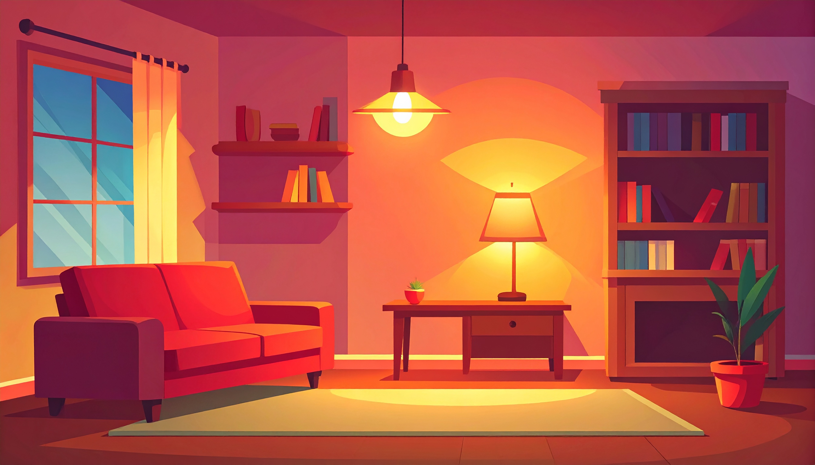一人暮らしの部屋のイラスト