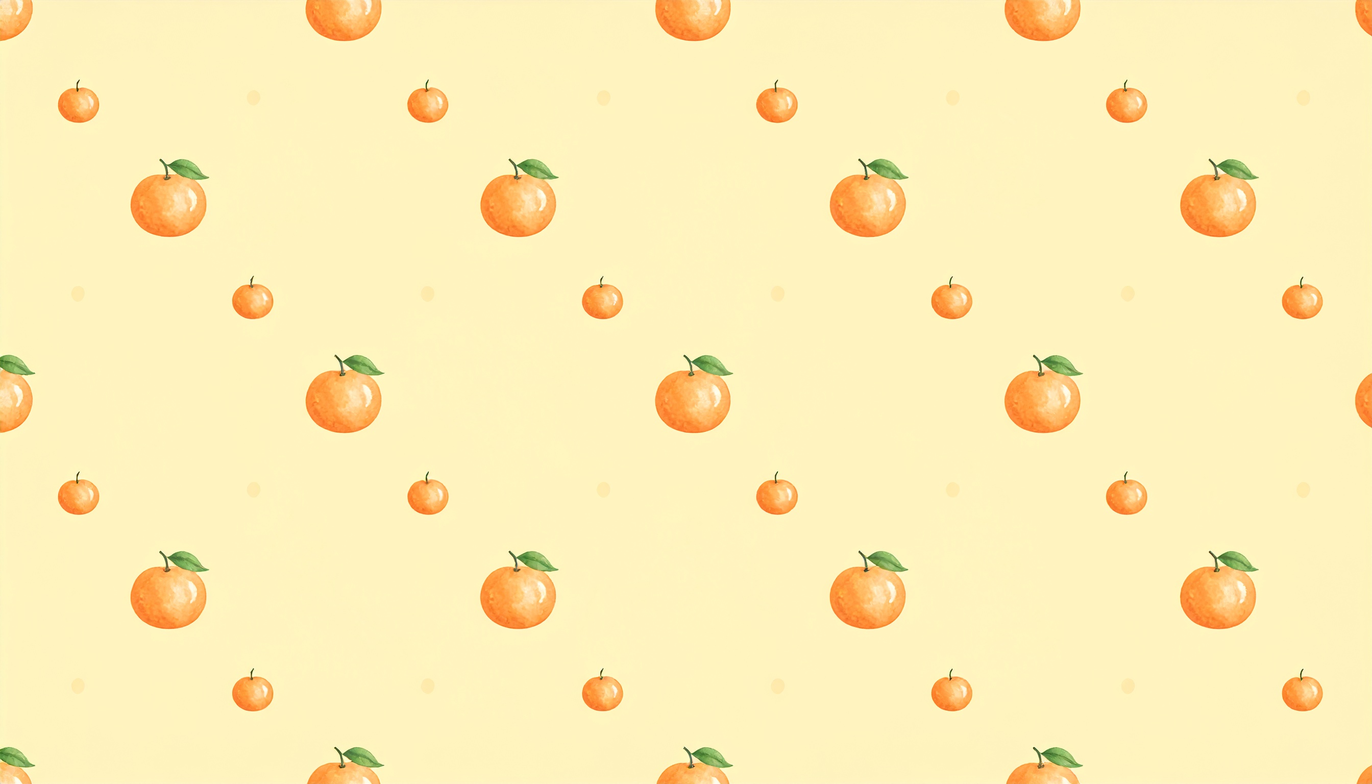 みかんのシンプルな背景イラスト（黄色）