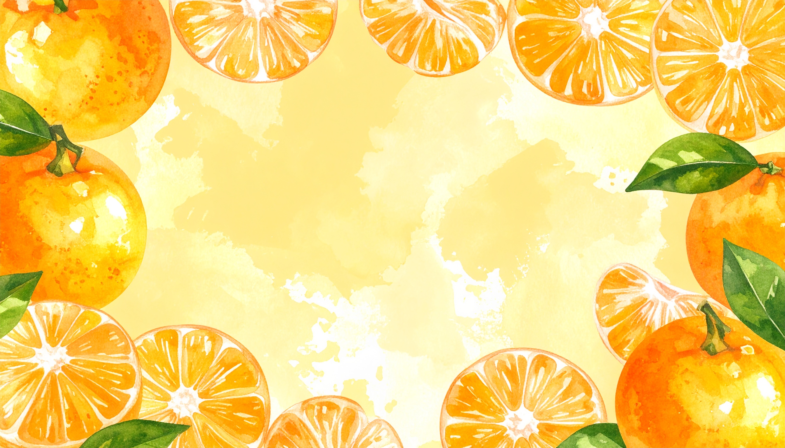 みかんのおしゃれな背景イラスト