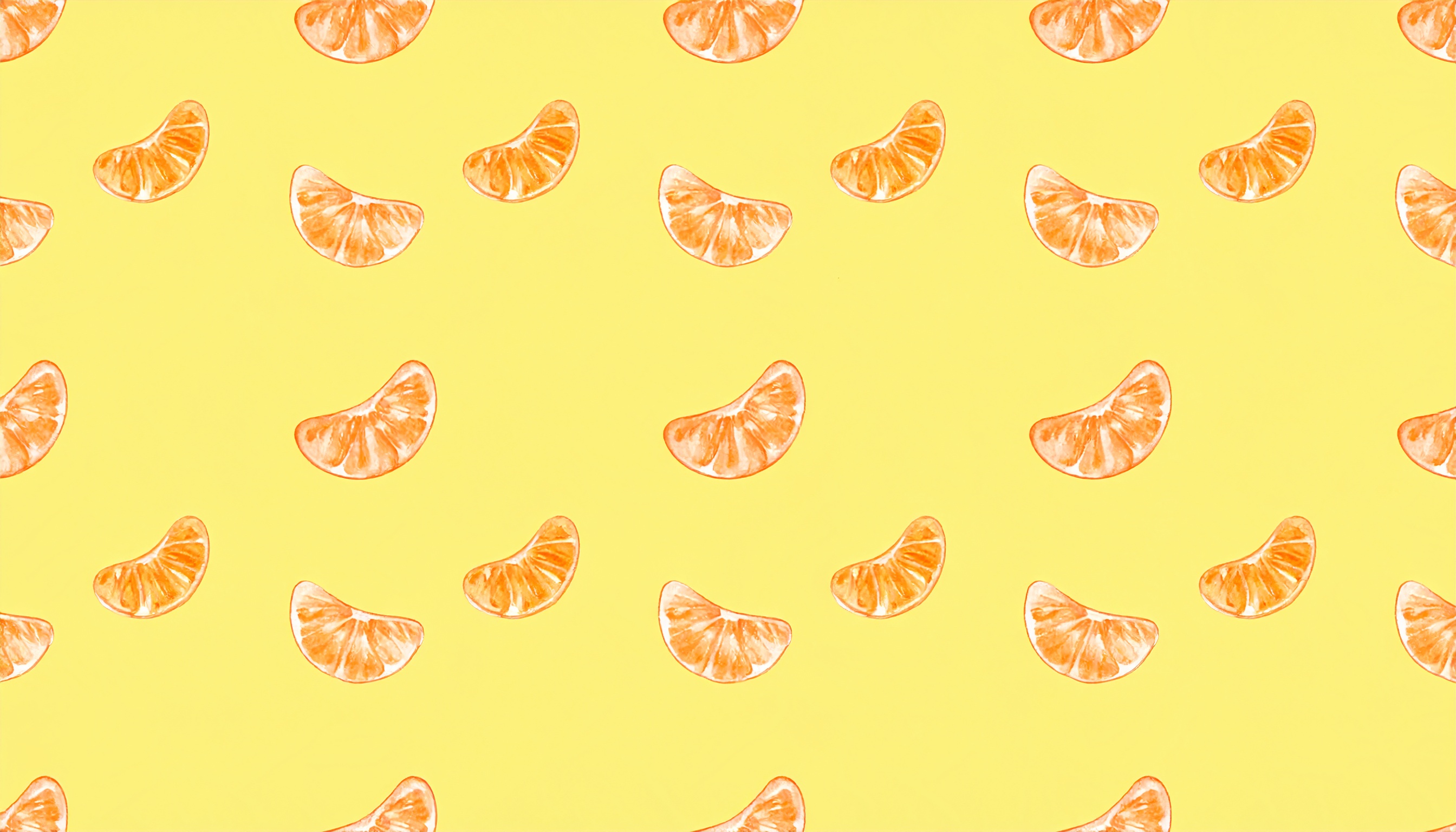 むいたみかんのパターン背景イラスト
