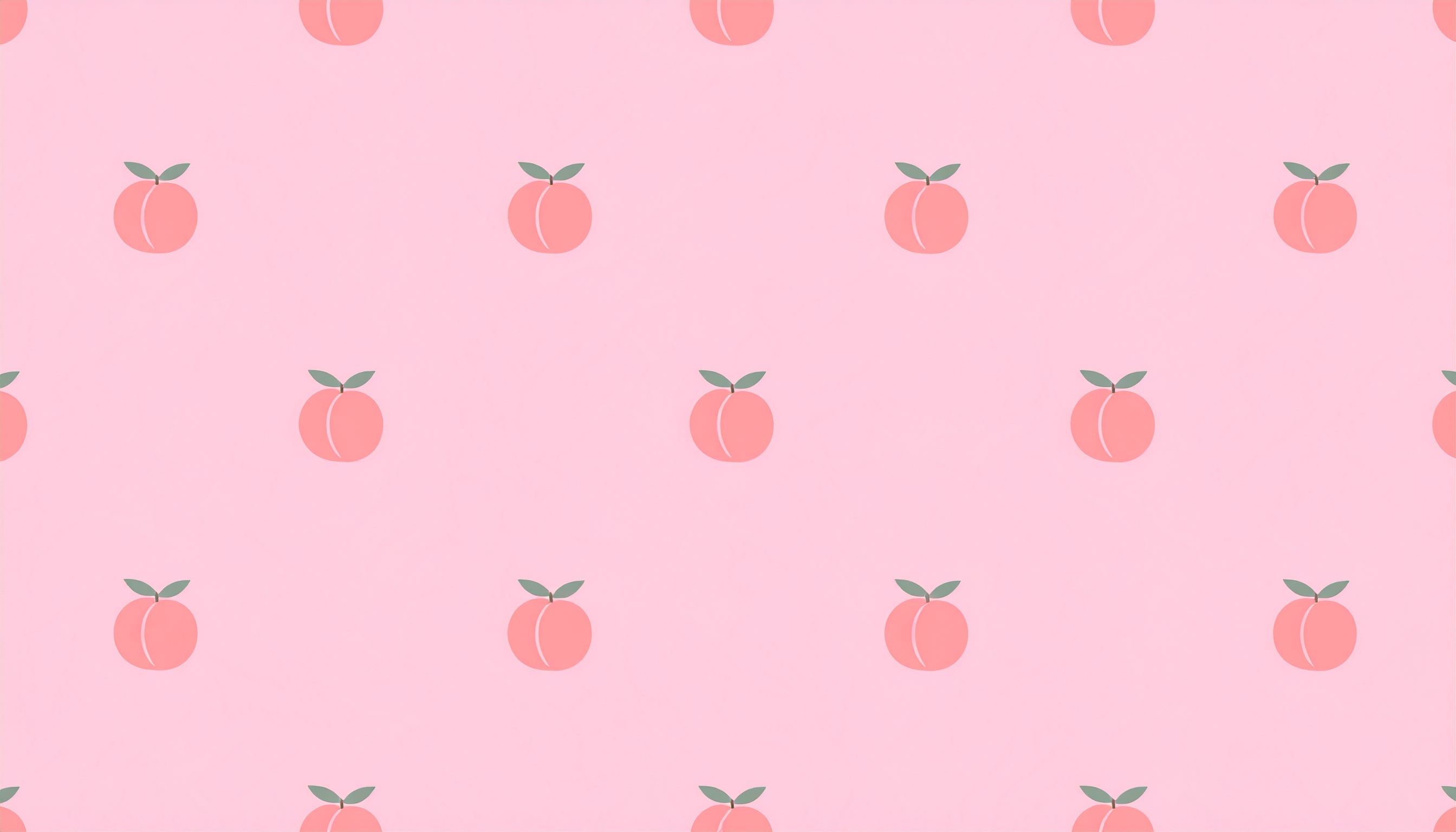 桃のイラストのかわいいピンク色背景フリー素材