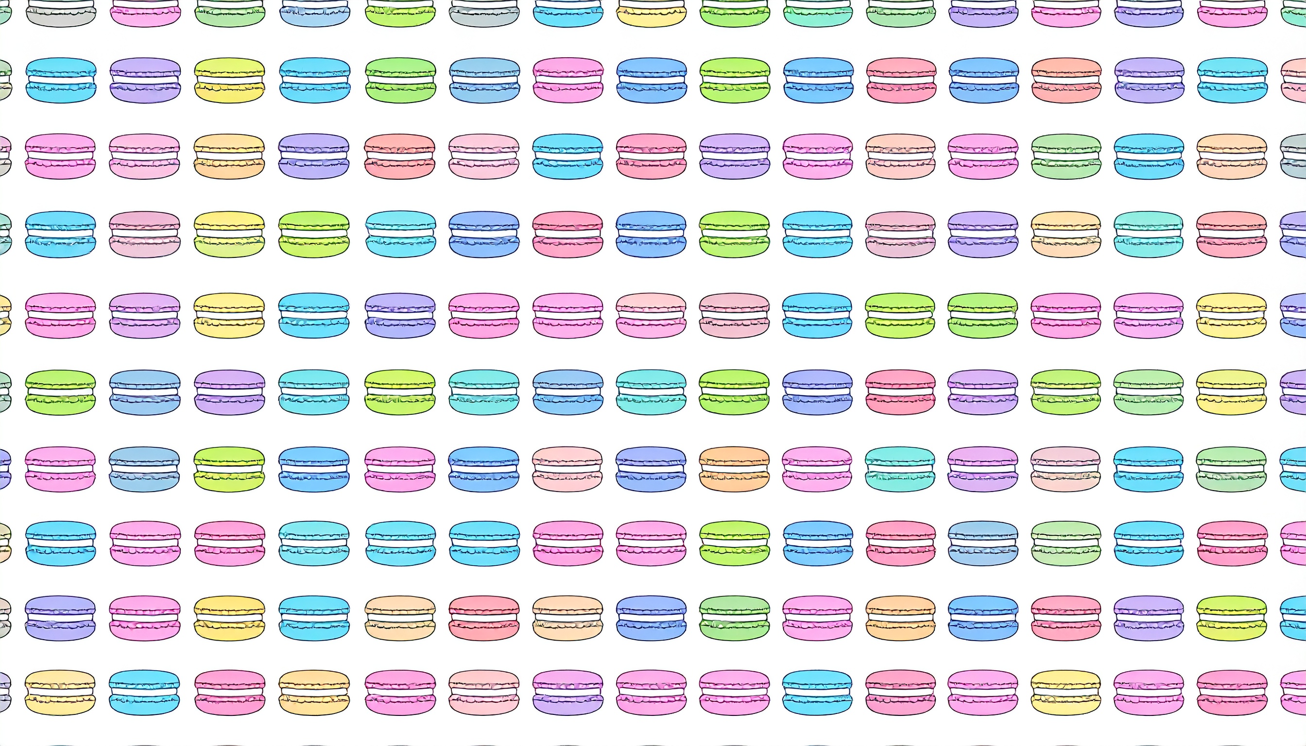 マカロンのパターン背景イラスト