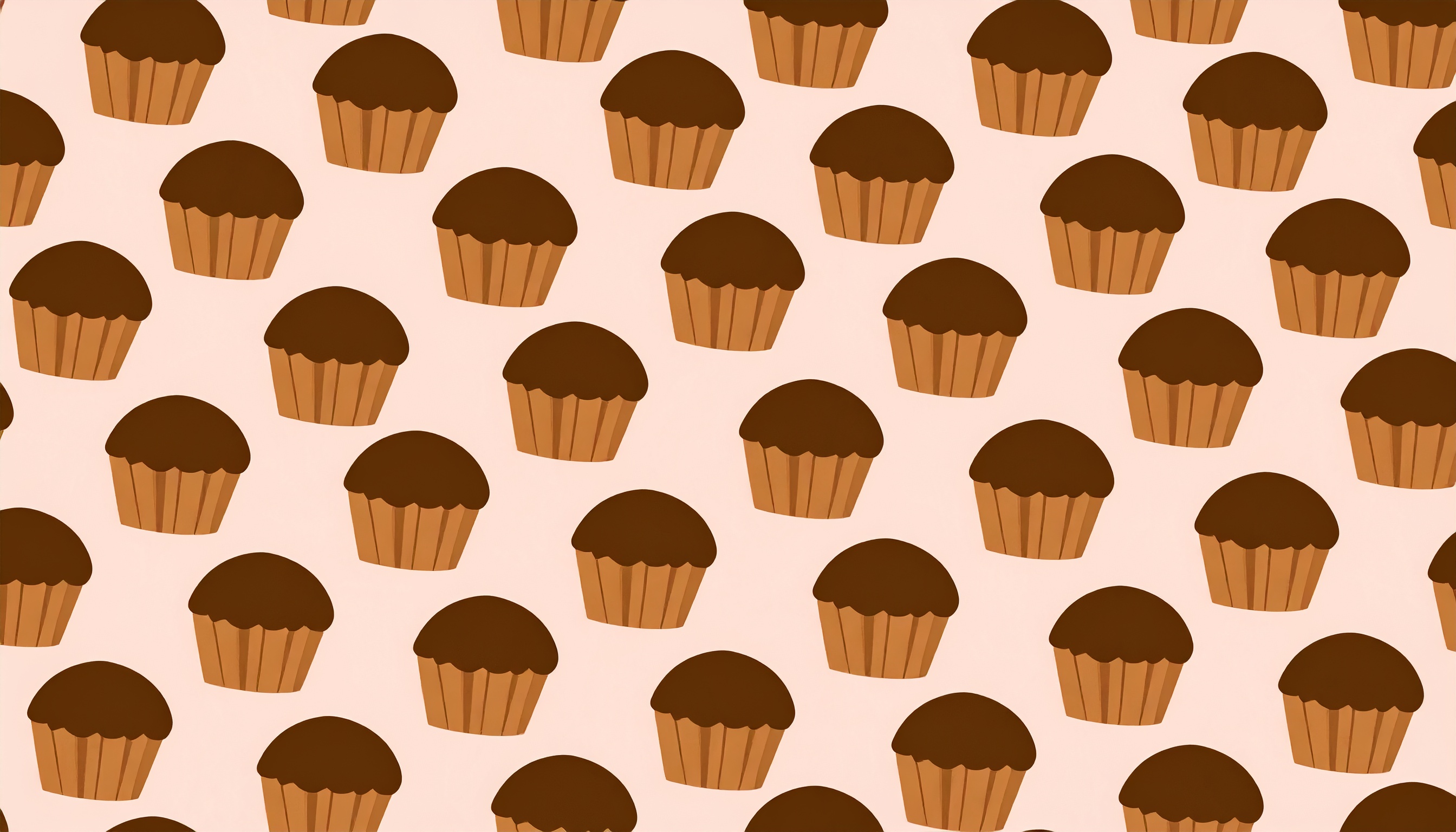 お菓子のチョコカップケーキの量産型背景素材