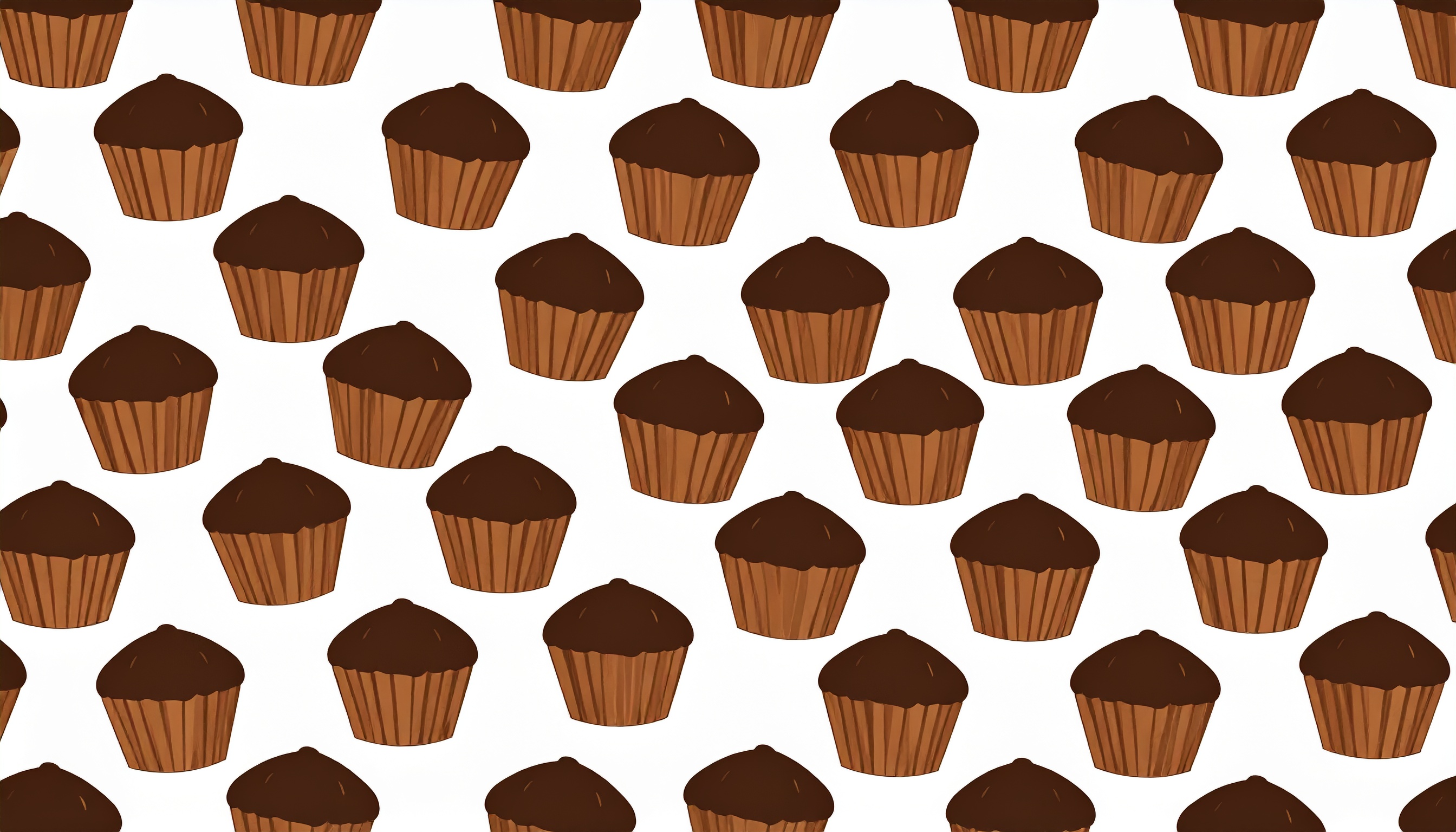 お菓子のチョコカップケーキの量産型背景イラスト