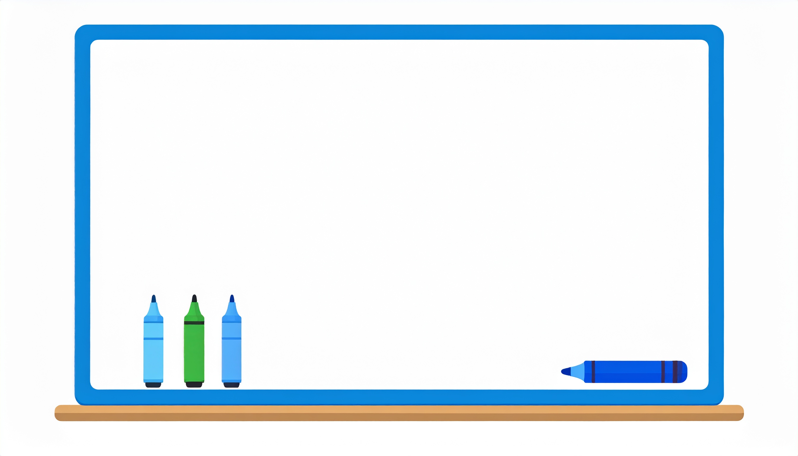 ホワイトボードとマジックの背景イラスト