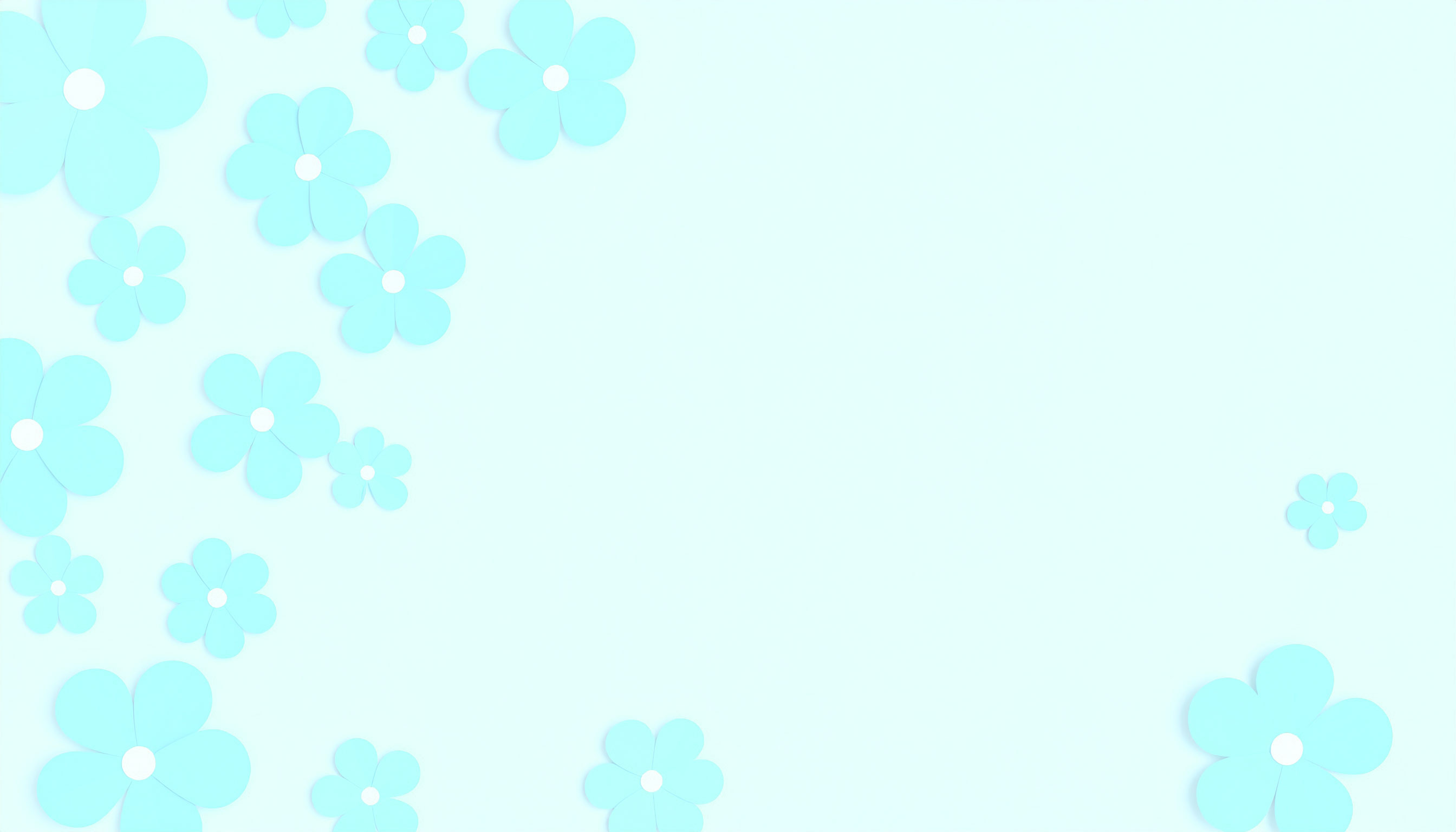 水色の花のシンプルな背景イラスト