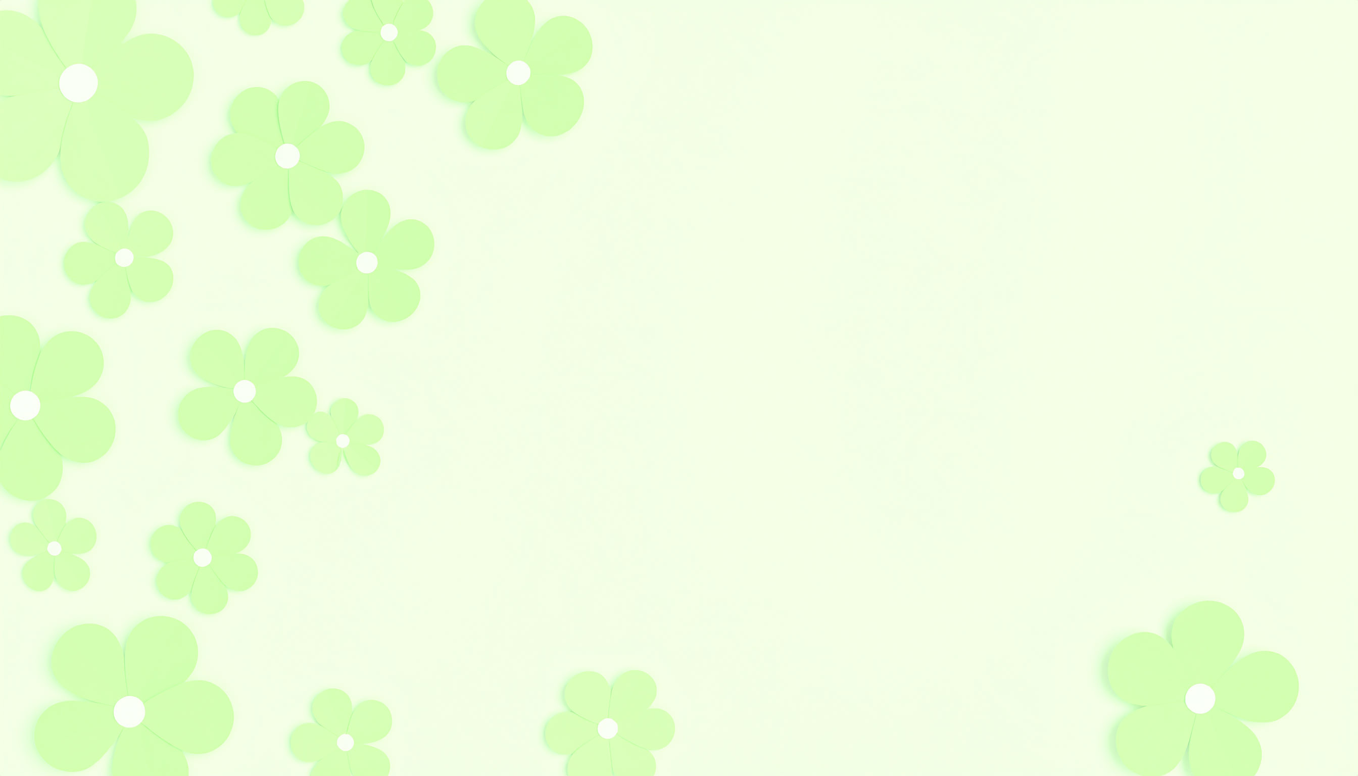 グリーンの花のシンプルな背景イラスト
