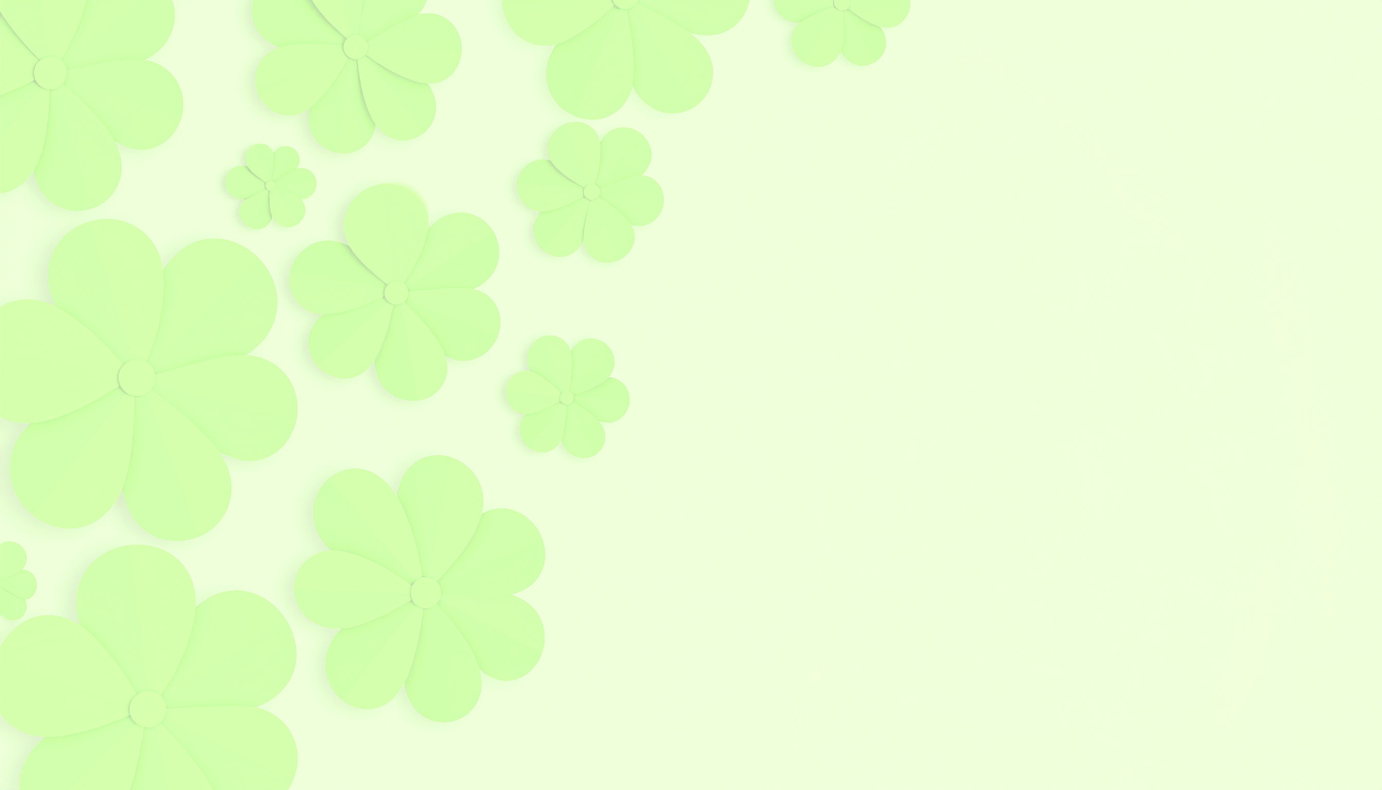 薄い緑の花のシンプルな背景フリー素材