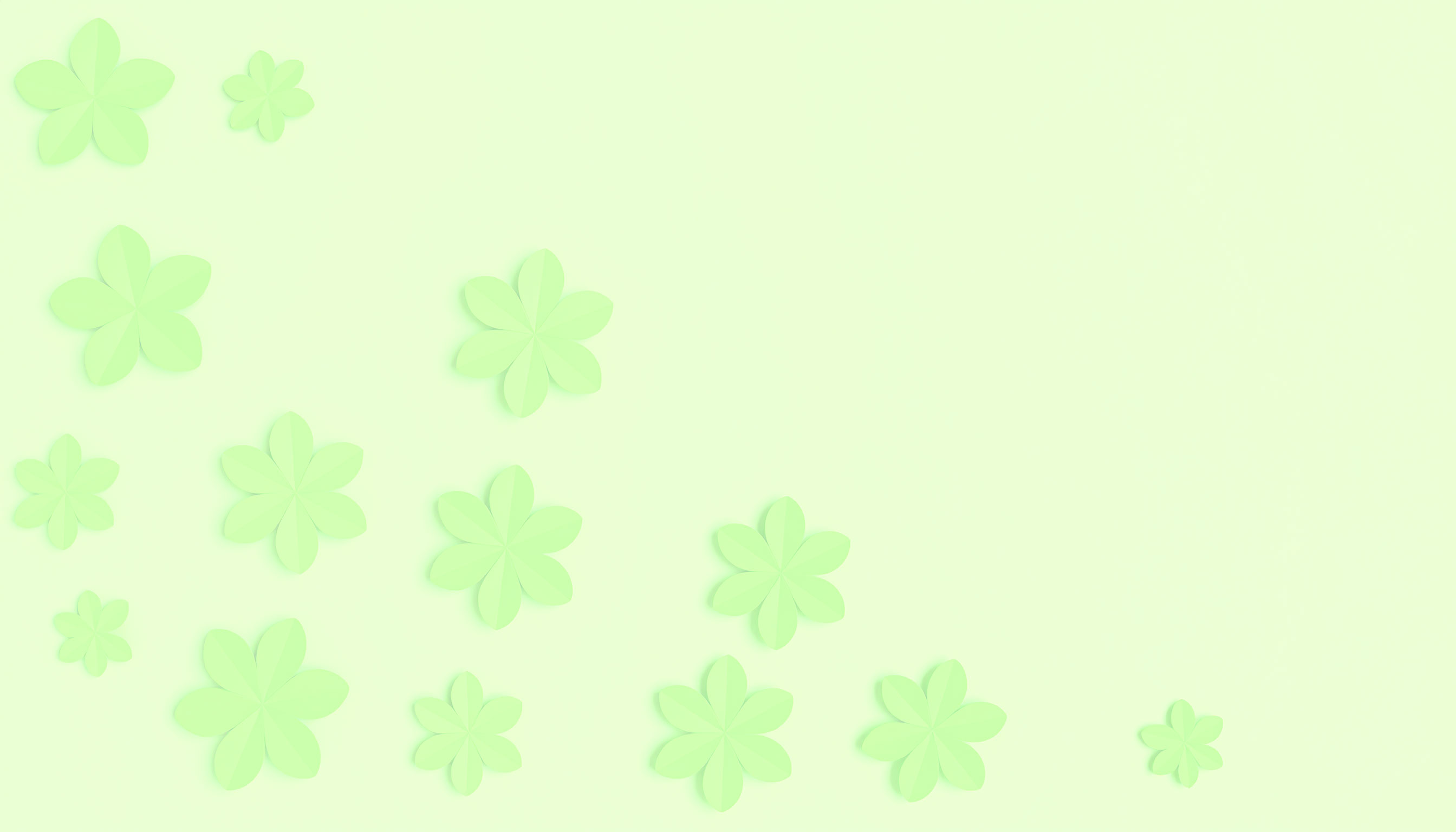 ライトグリーンの花のシンプルな背景フリー素材