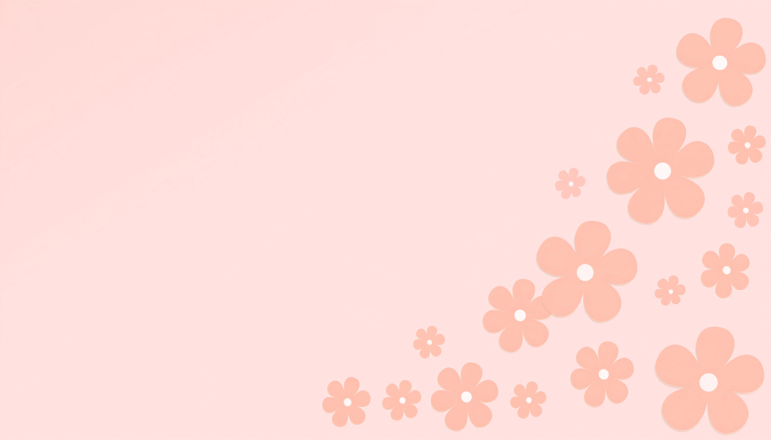 オレンジの花のシンプルな背景イラスト