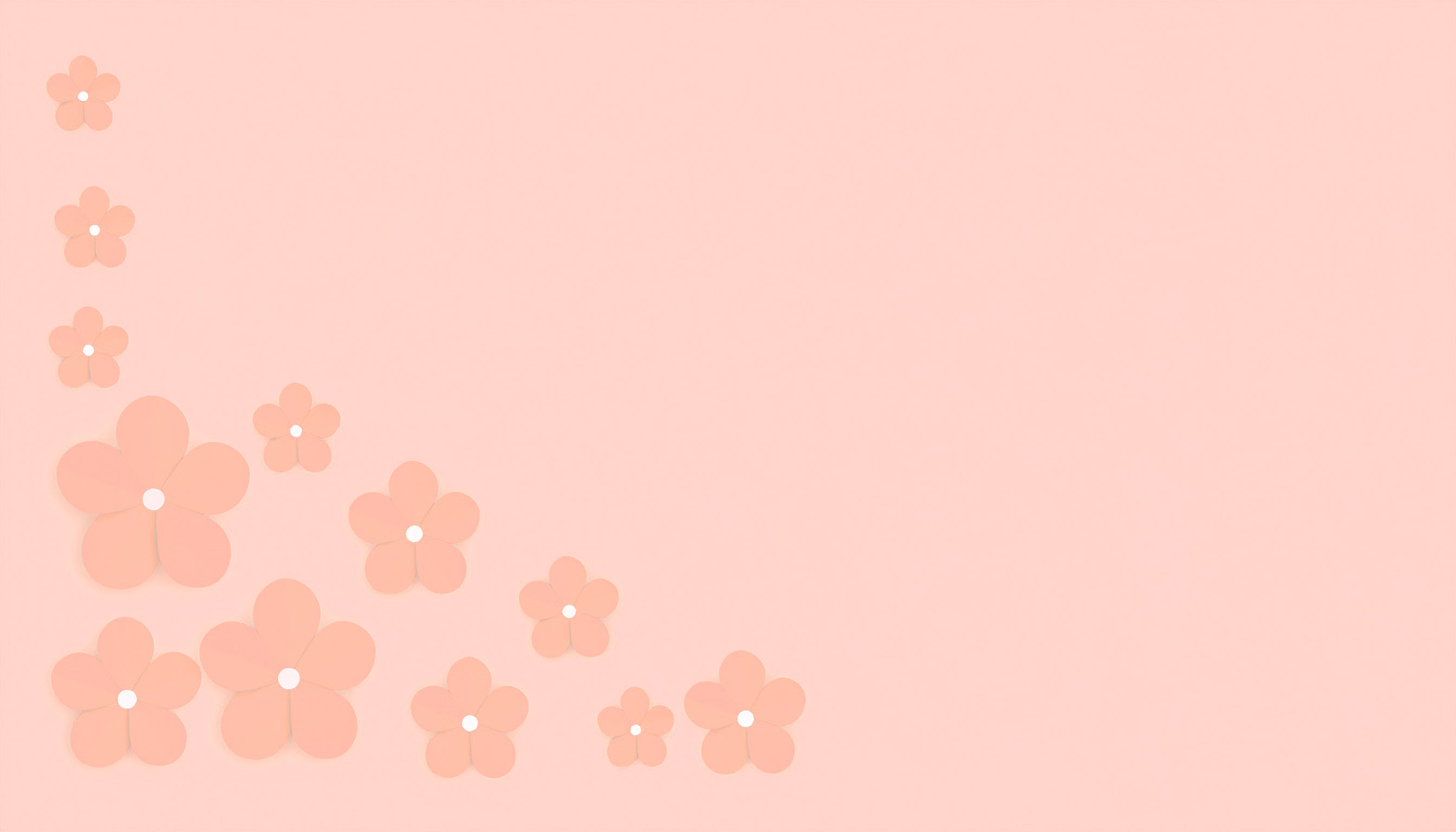 オレンジの花のシンプルな背景フリー素材